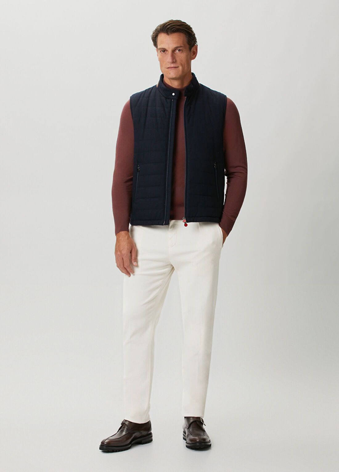 Kiton Lacivert Kaşmir Yelek görsel 2