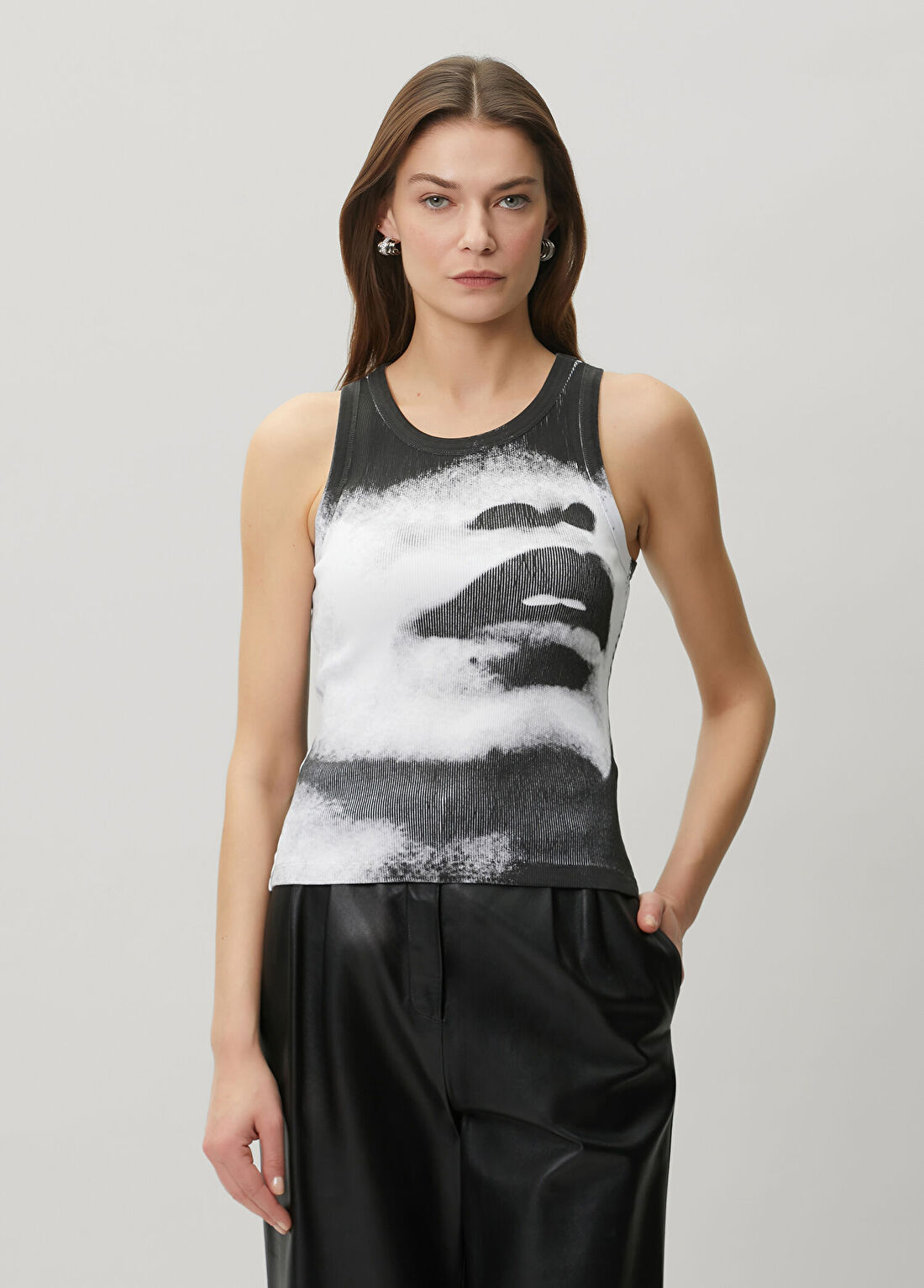 Givenchy Siyah Beyaz Desenli Bluz