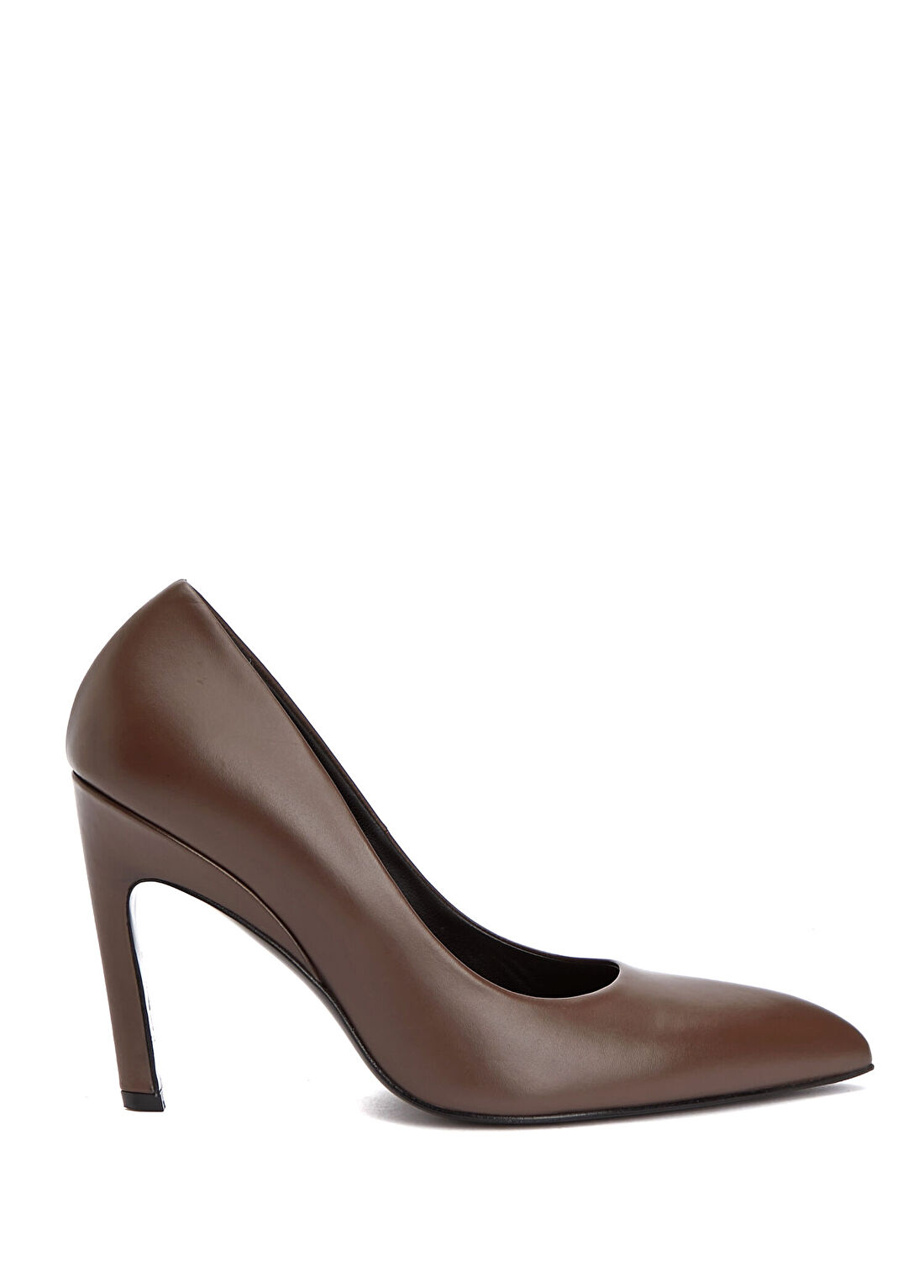 Academia Kahverengi Deri Stiletto