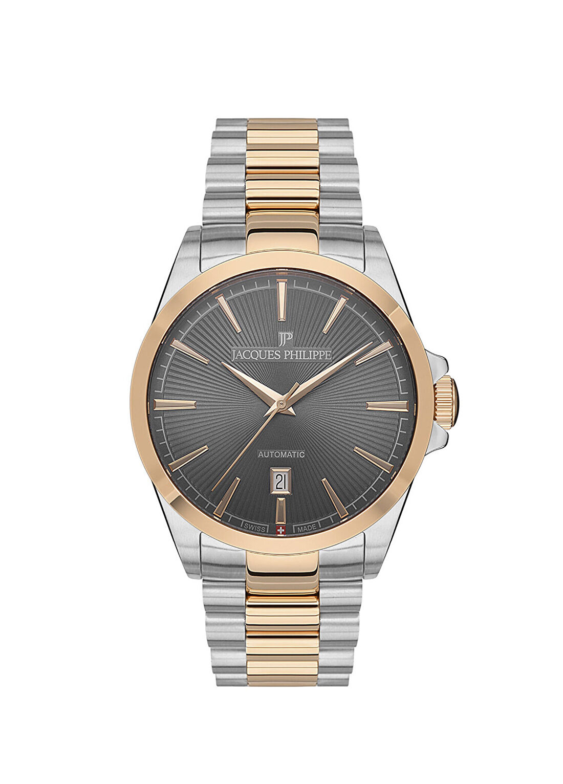 Jacques Philippe JPAGS557348 Rose Gold Metalik Gri Erkek Kol Saati