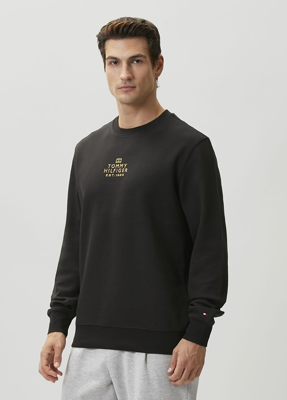 Tommy Hilfiger Brand Love Siyah Sweatshirt görsel 3