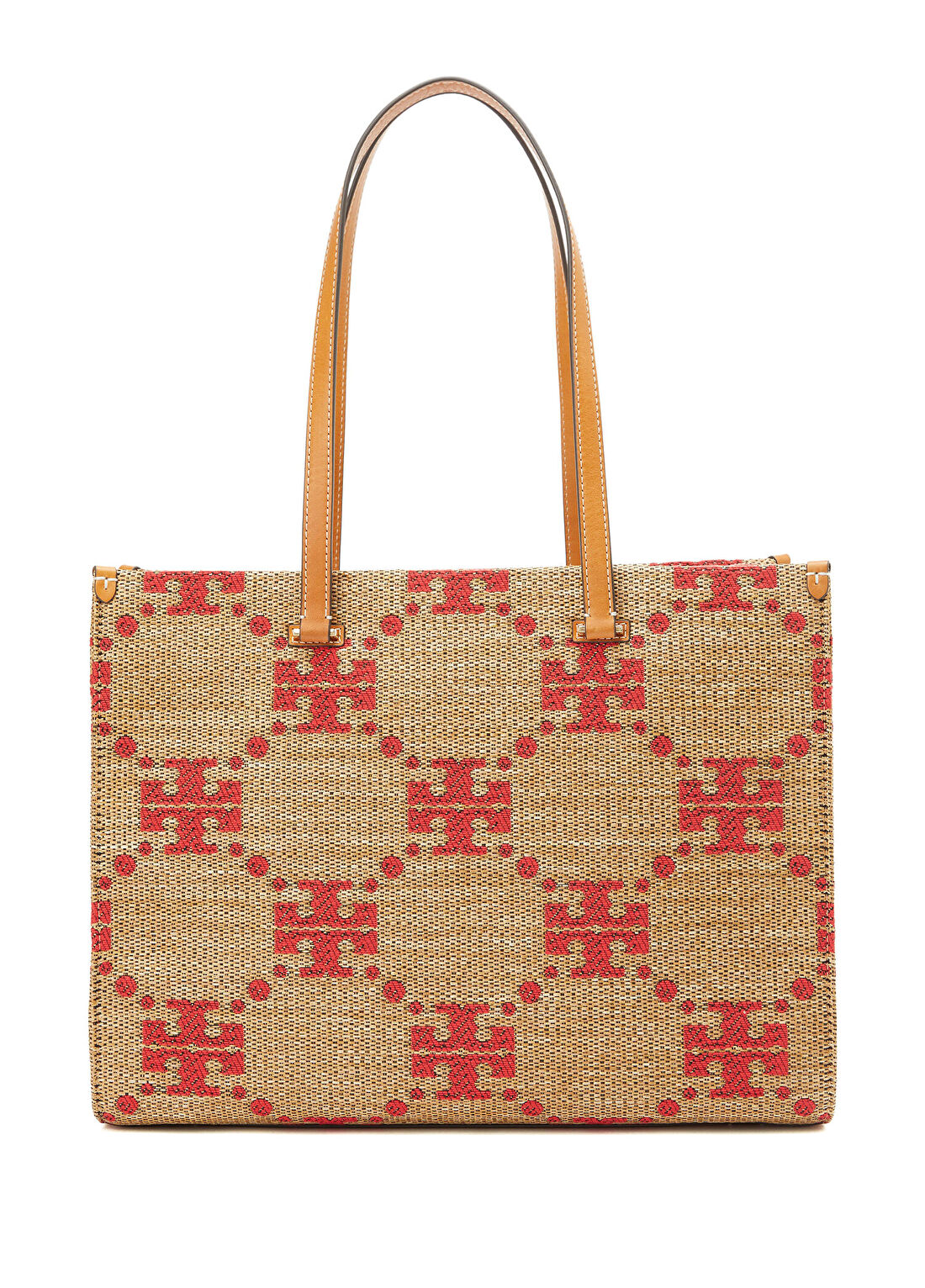 Tory Burch T Monogram Naturel Kadın Alışveriş Çantası görsel 4