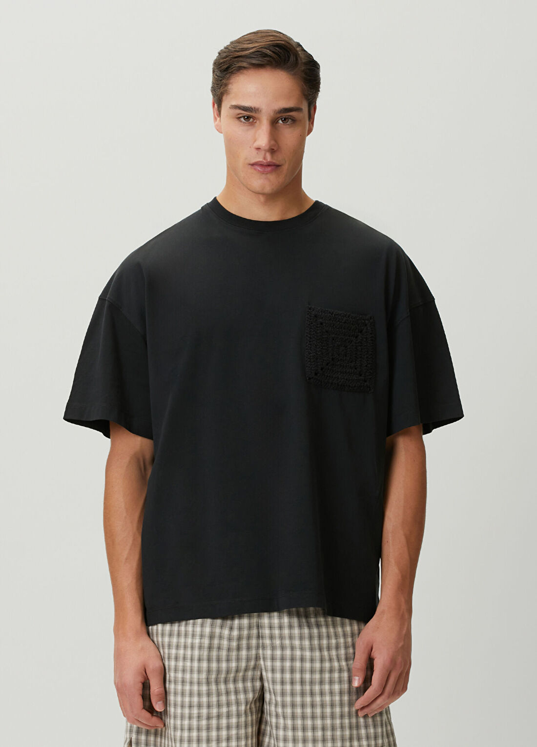 Nanushka Wren Origami Siyah T-shirt