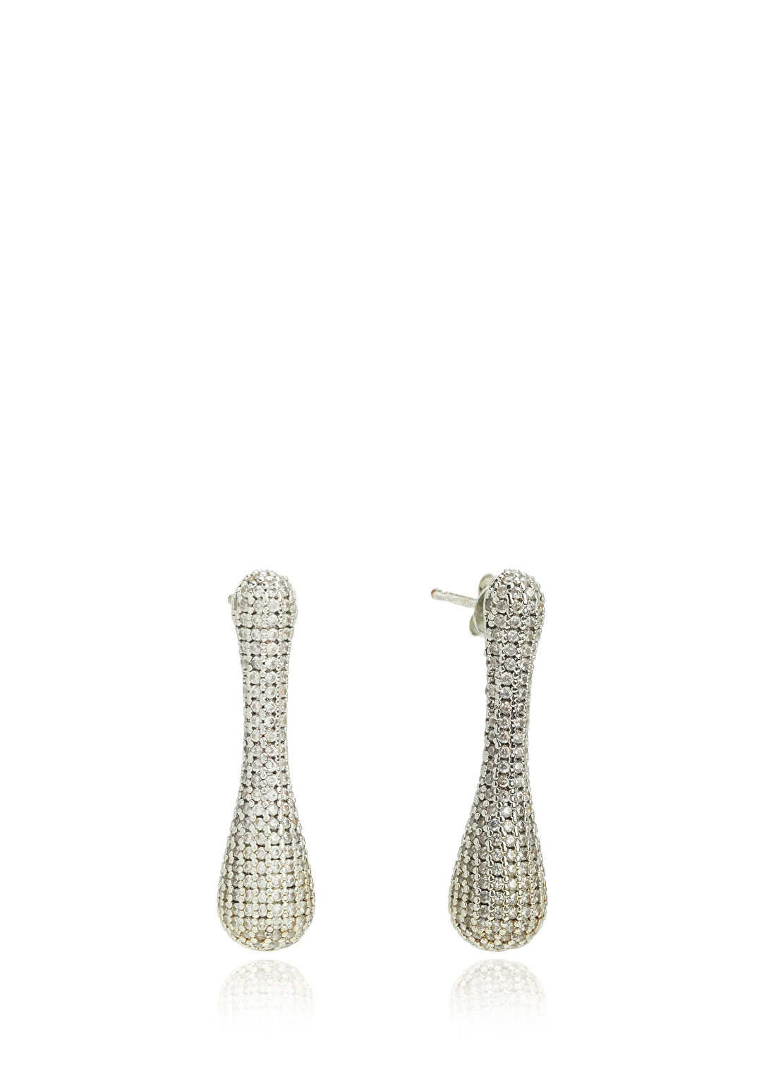 Beymen Club Silver Zirkon Damla Kadın Küpe görsel 3