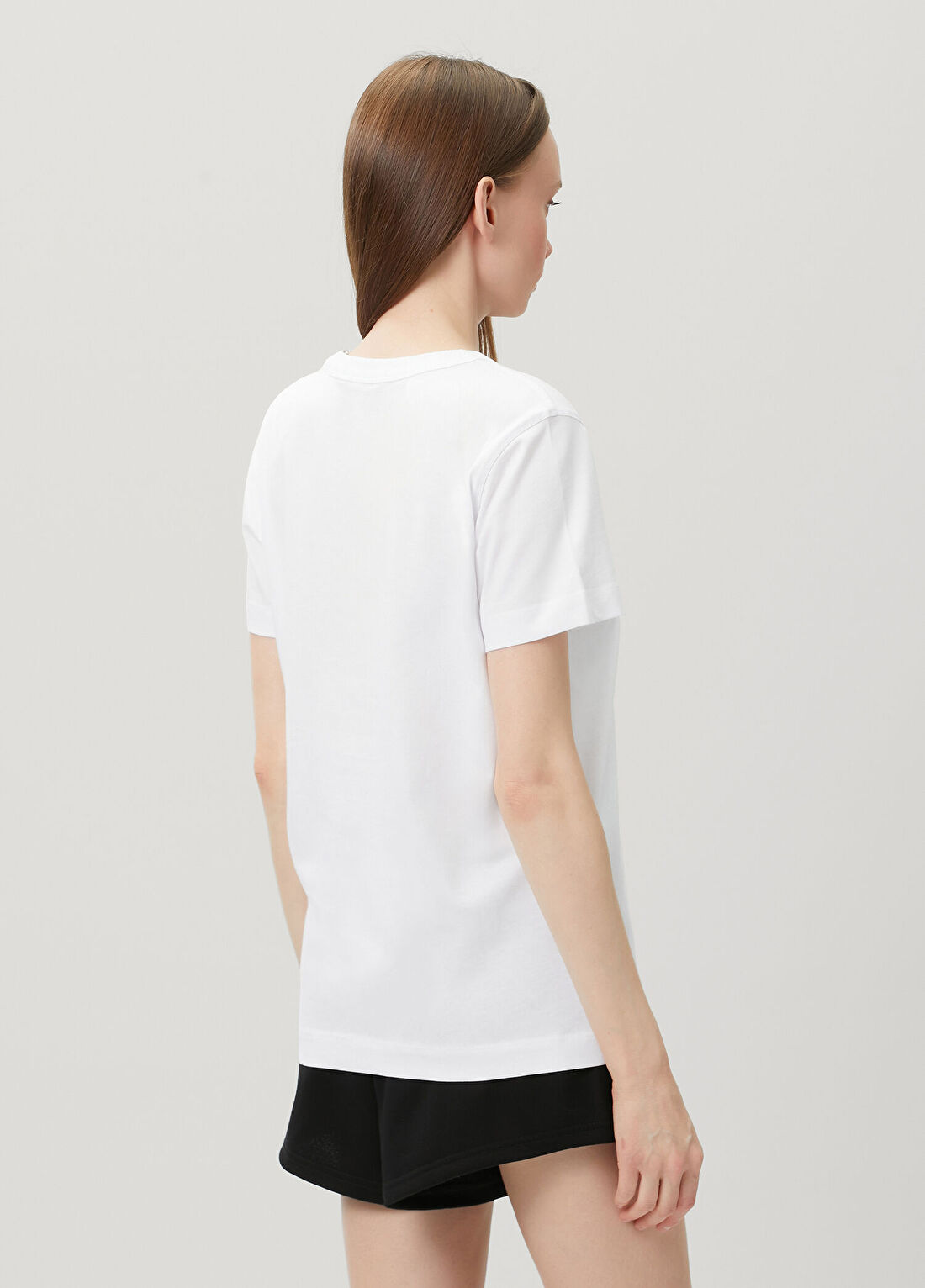 Guess Jersey Boxy Fit Beyaz T-Shirt görsel 4