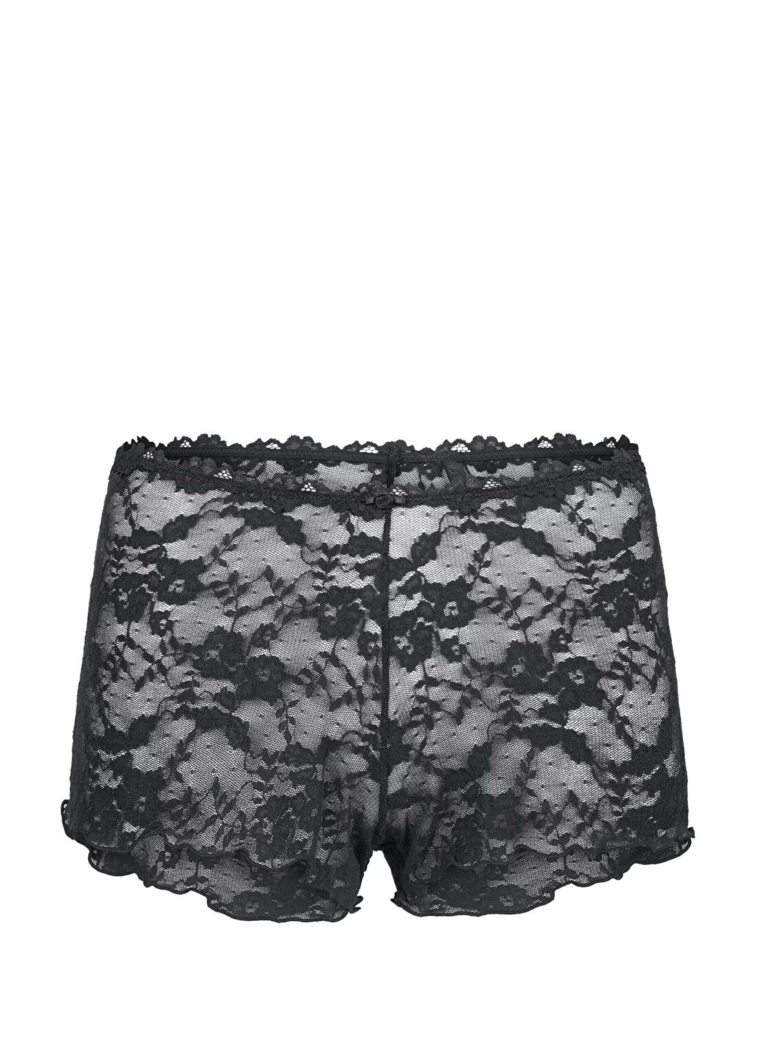 Skims Stretch Lace Siyah Üçgen Cami ve Şort Set görsel 3