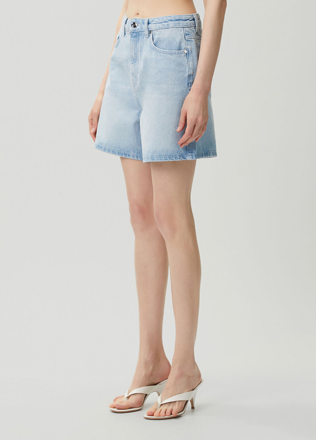 Les Benjamins Açık Mavi Denim Şort görsel 2