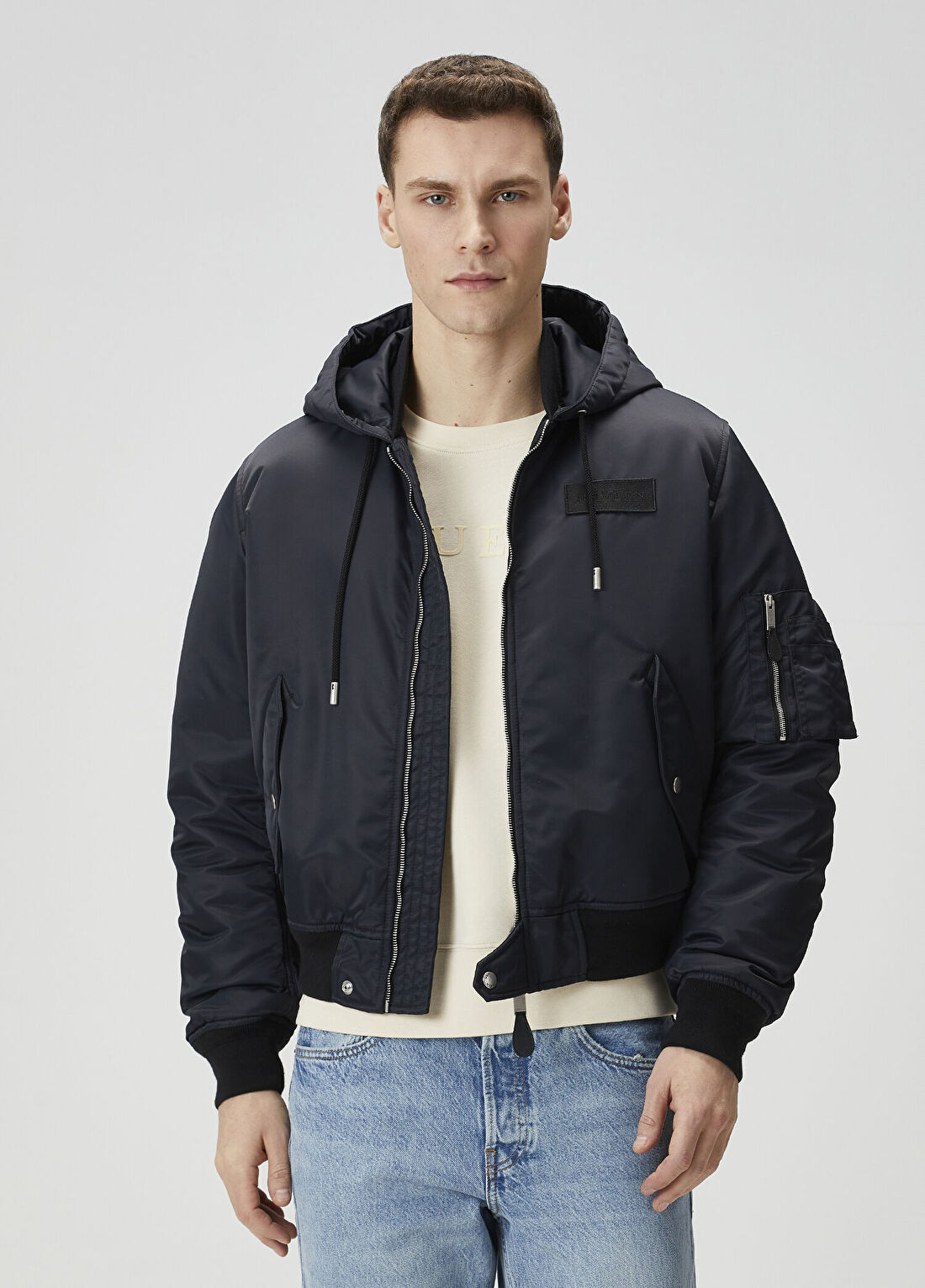 McQueen Lacivert Kapüşonlu Mont
