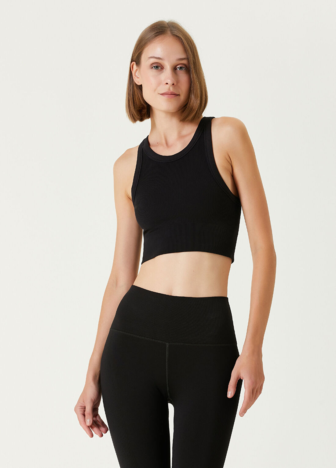 Glo Studio Zola Seamless Onyx Kadın Spor Crop Body