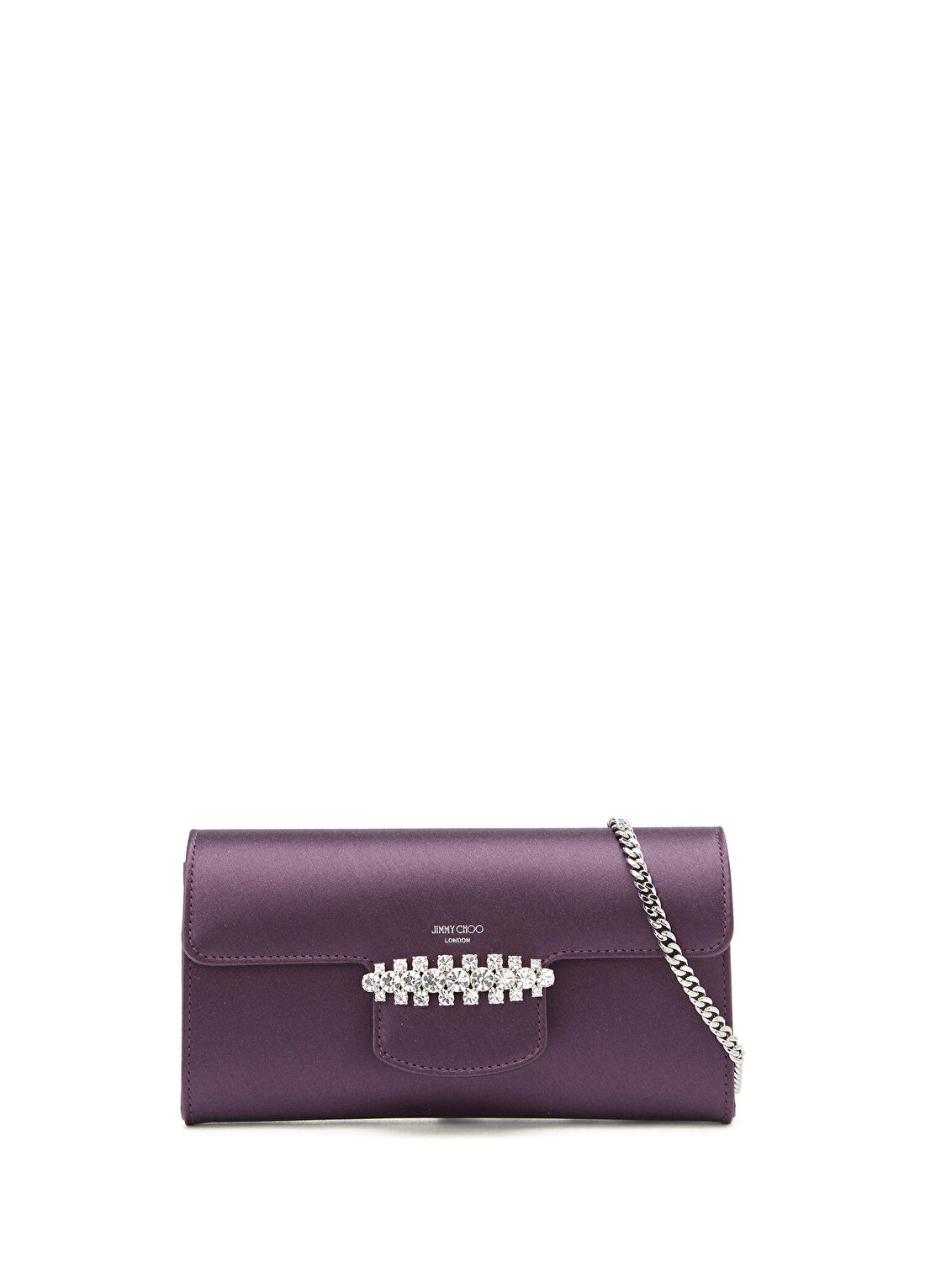 Jimmy Choo Bing Wallet Mor Kadın Saten El Portföyü
