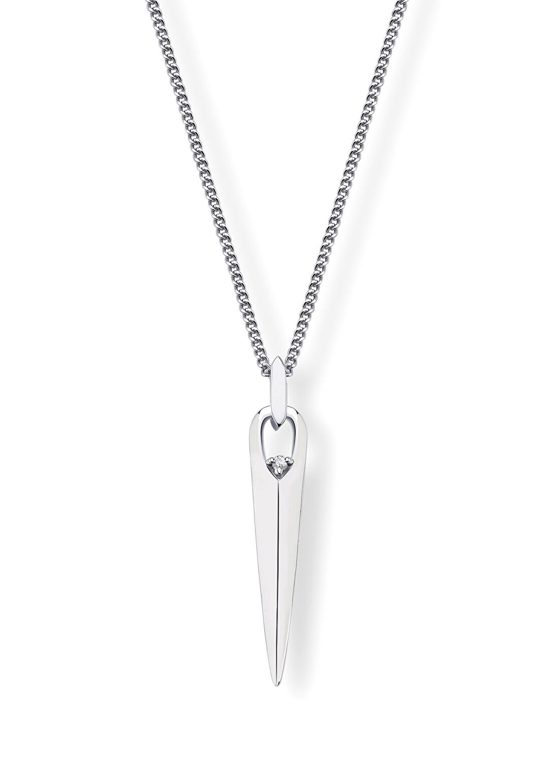 Aleyna Cebeci Jewelry Spair Pırlanta Taşlı 925 Ayar Gümüş Erkek Kolye