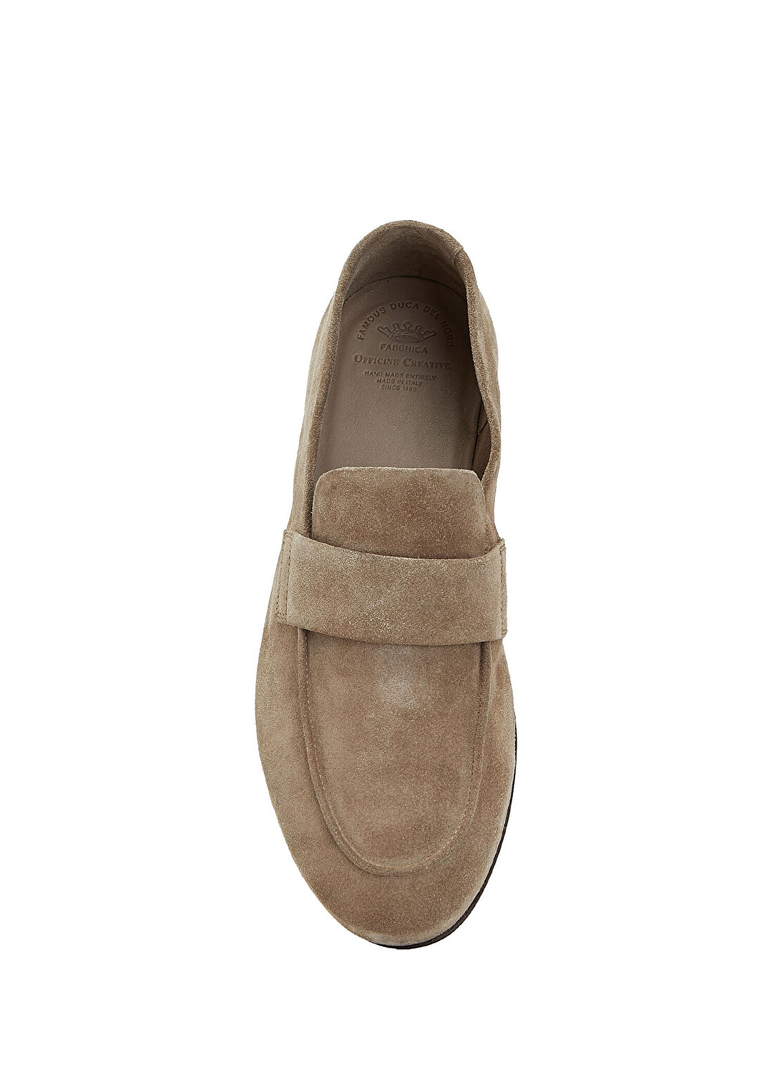 Officine Creative Bej Kadın Süet Loafer görsel 4