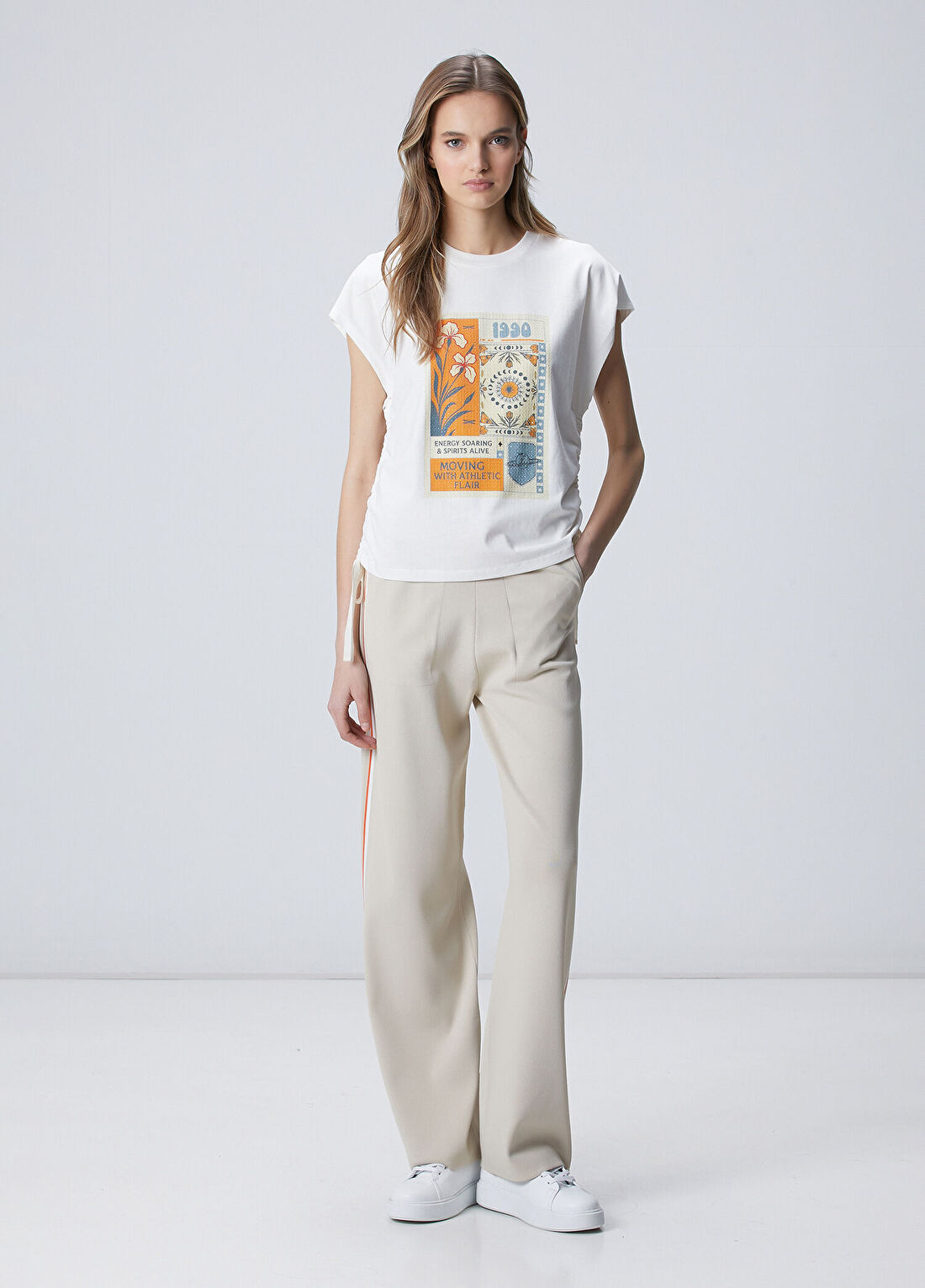 Network Kırık Beyaz N-Tech Baskılı T-shirt görsel 3