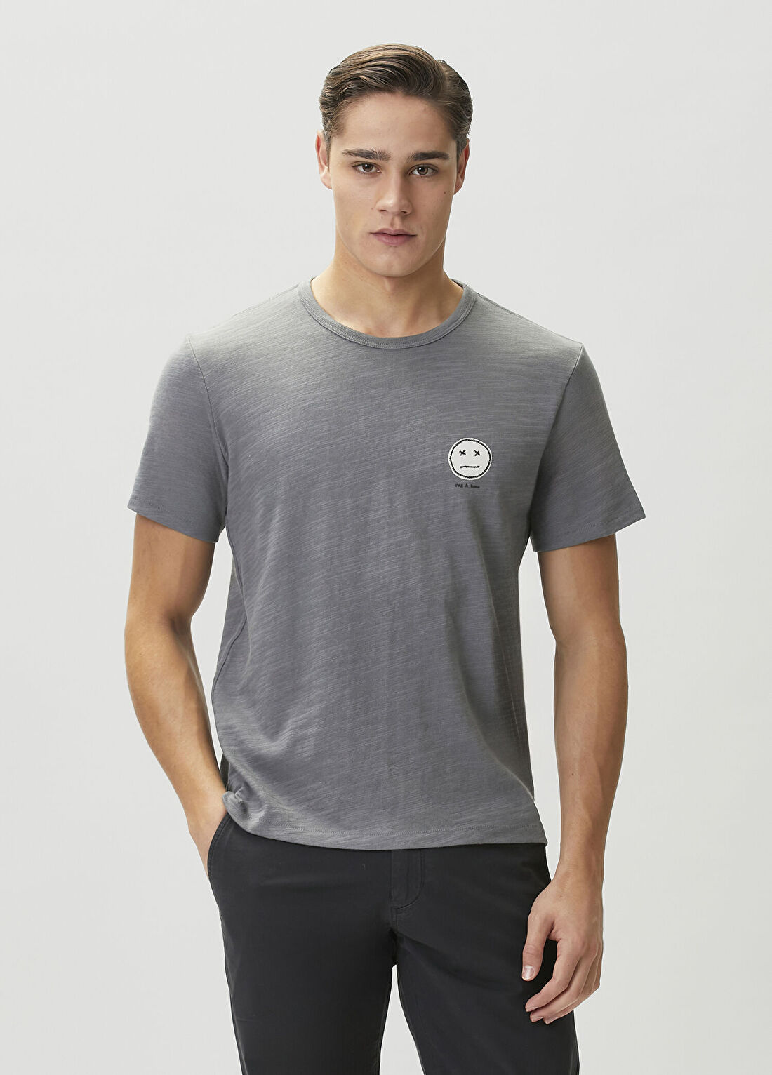 Rag&Bone Açık Gri Figür Detaylı T-shirt