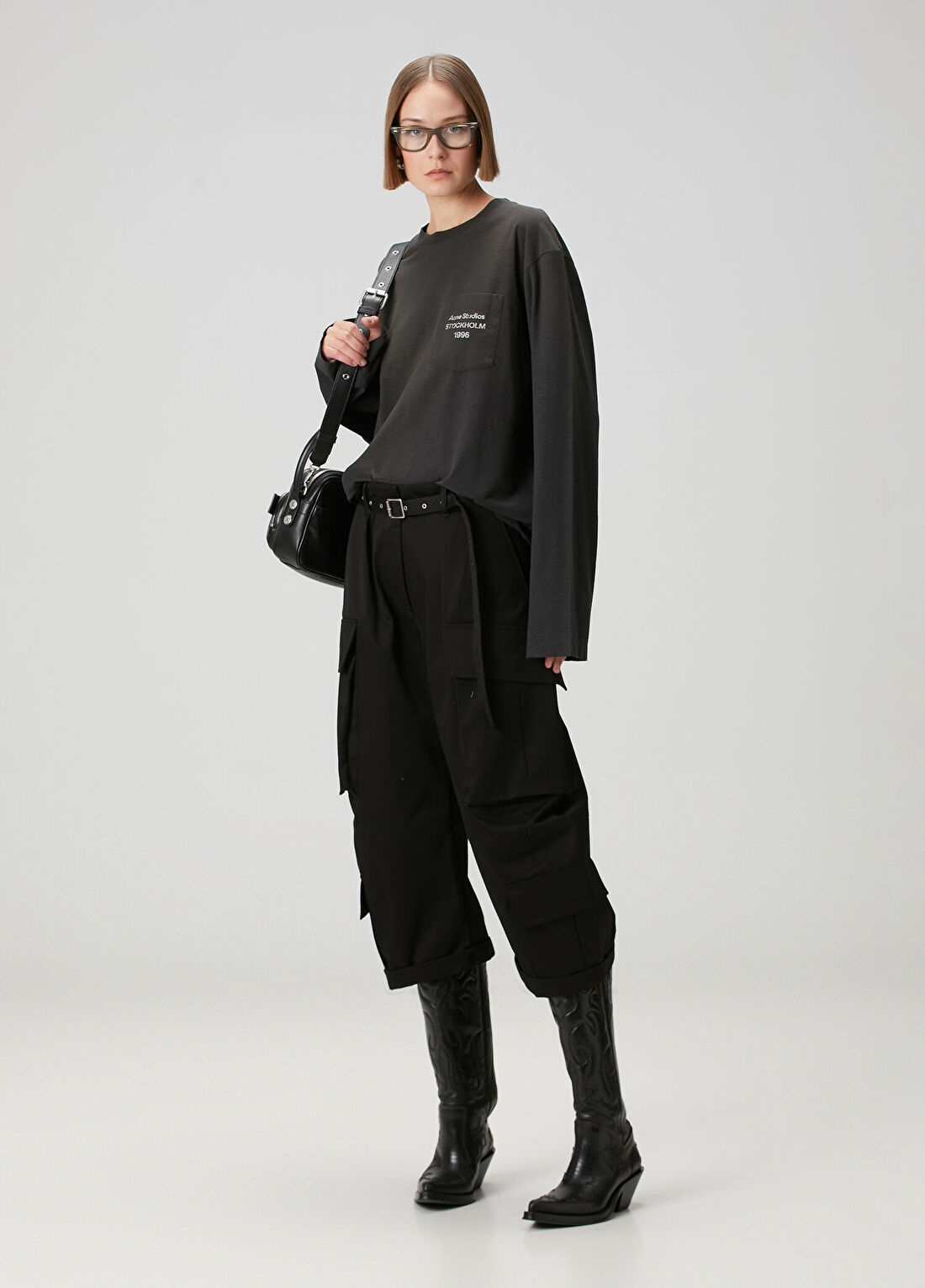 Acne Studios Twill Siyah Kargo Pantolon