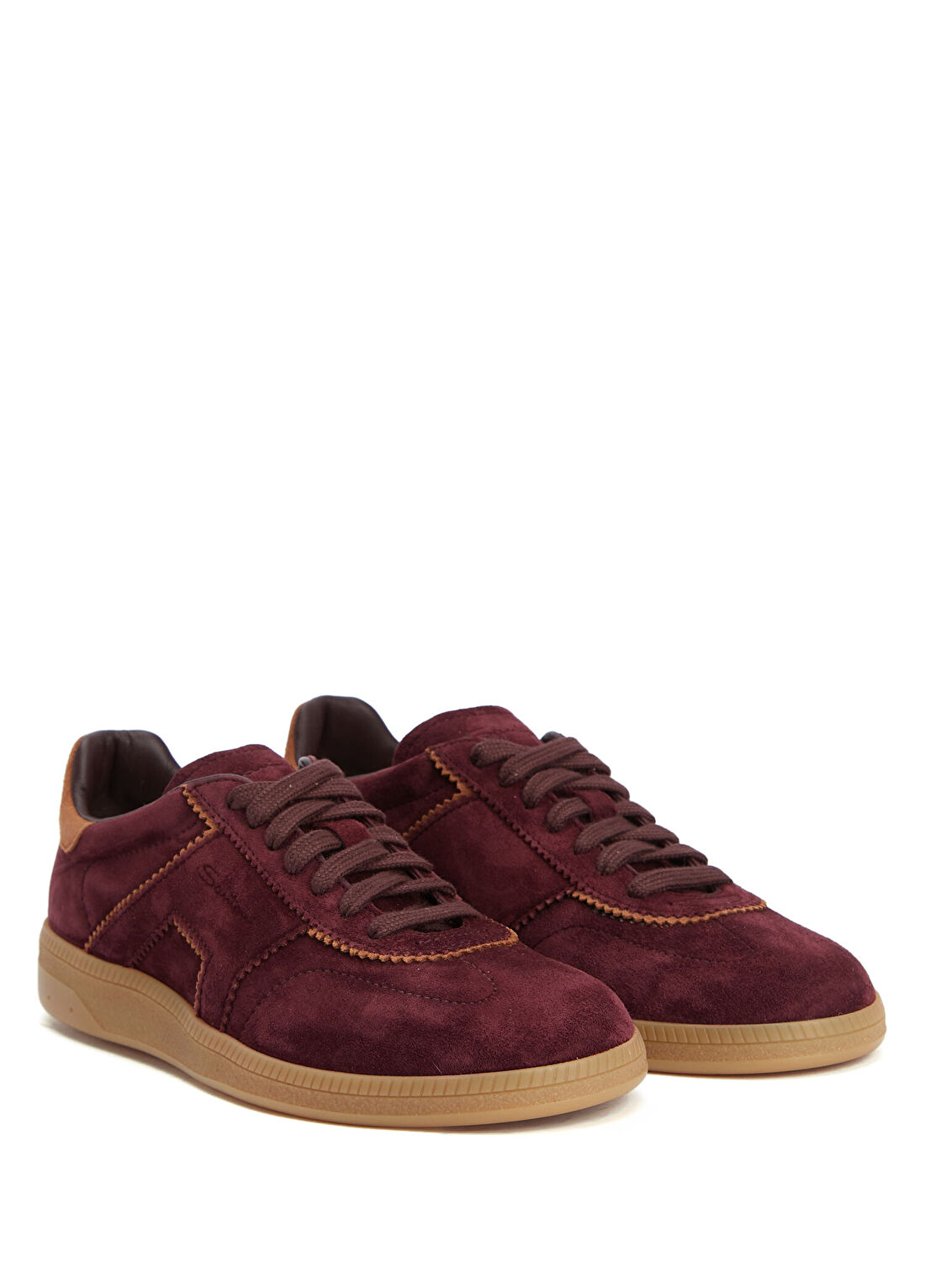 Santoni Bordo Kadın Süet Sneaker görsel 2