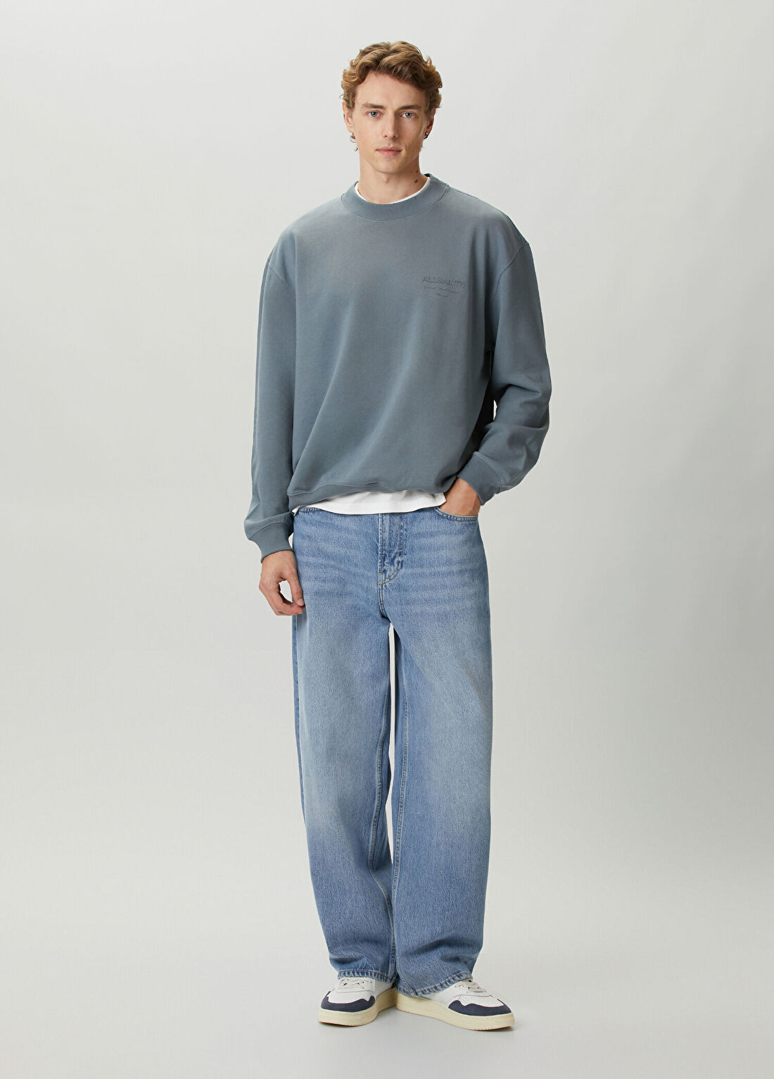AllSaints Xander Mavi Sweatshirt