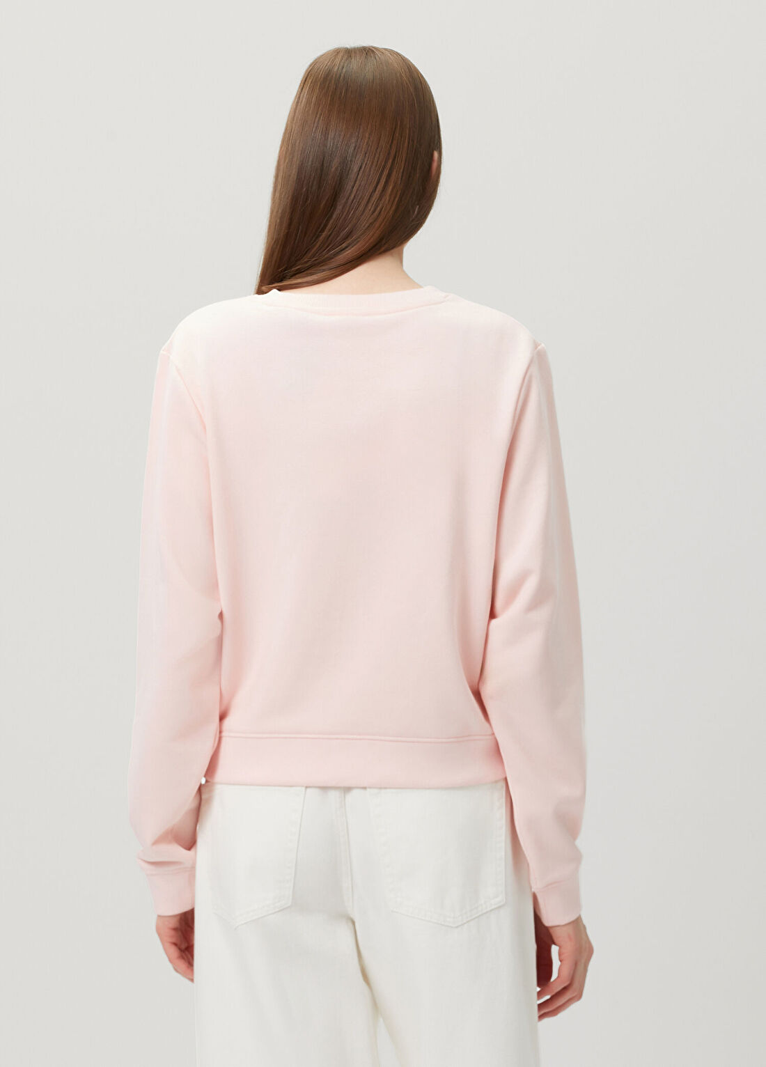 Guess Silvy Pembe Sweatshirt görsel 4