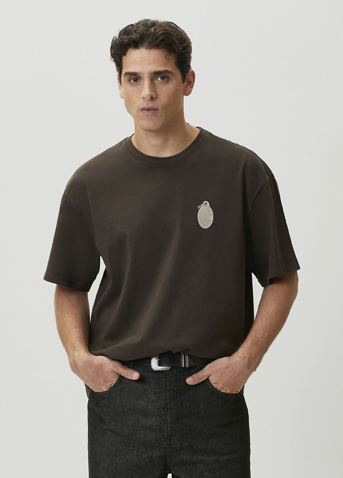 Academia Koyu Kahverengi Baskılı Archive T-shirt