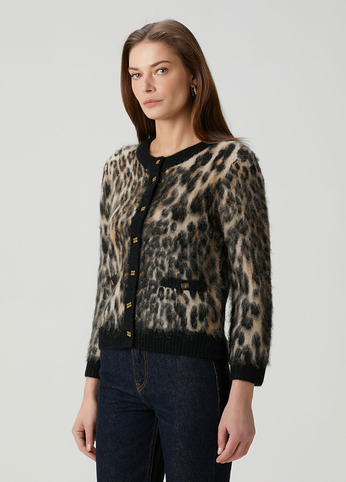 Ganni Leopar Desenli Hırka