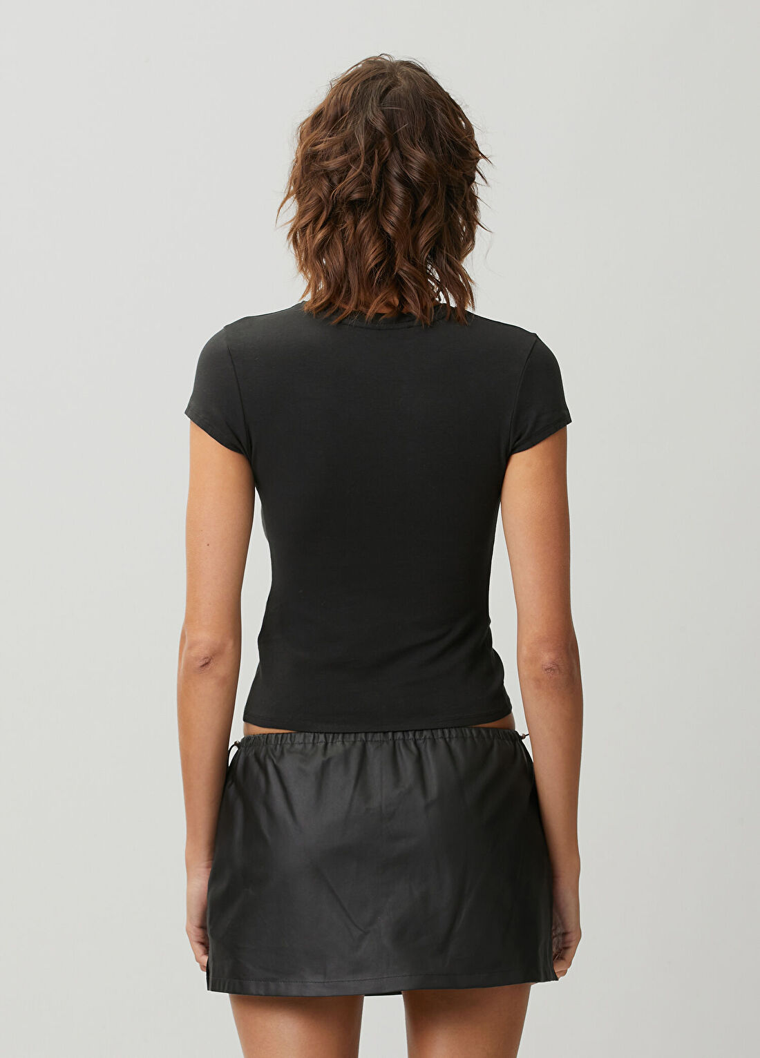 Alexander Wang Siyah Logo Baskılı T-shirt görsel 4