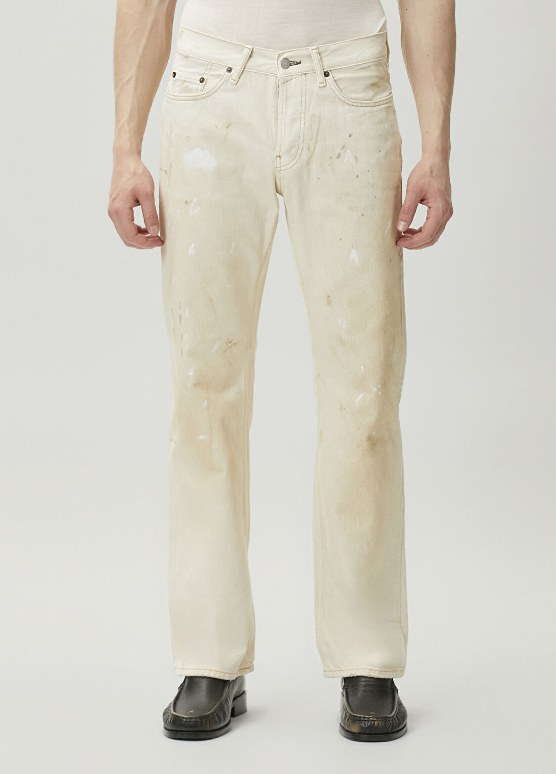 Acne Studios Beyaz Jean Pantolon görsel 2