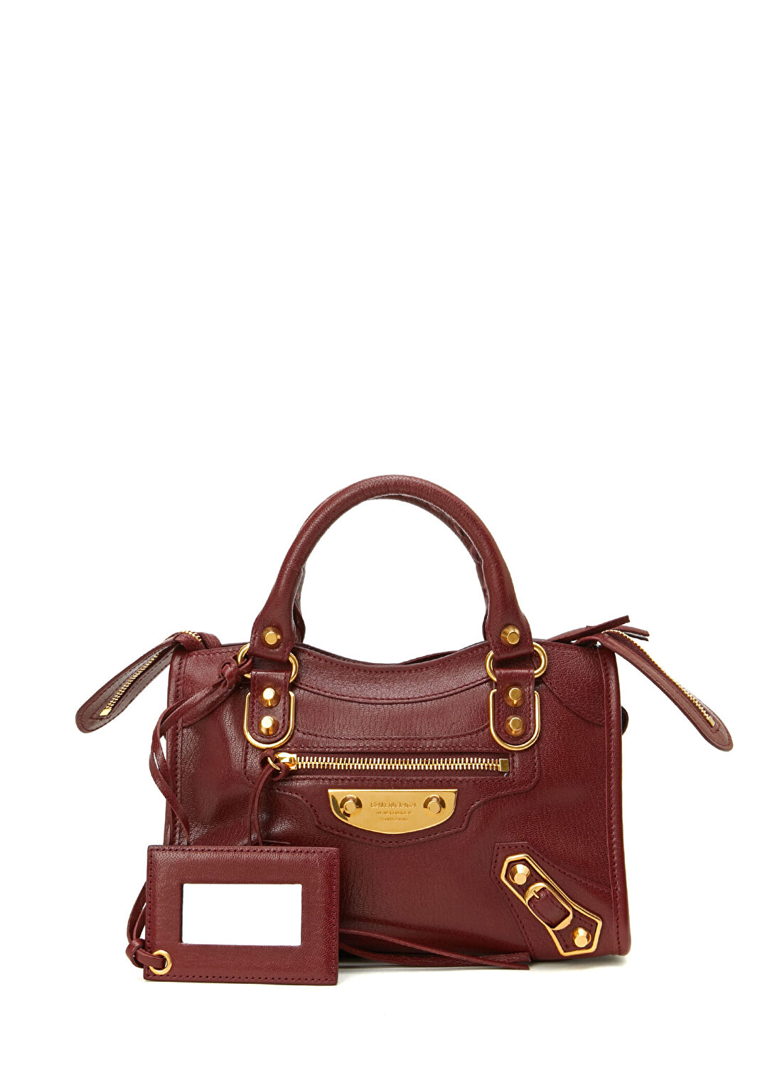Balenciaga Le City Uptown Mini Bordo Kadın Deri El Çantası