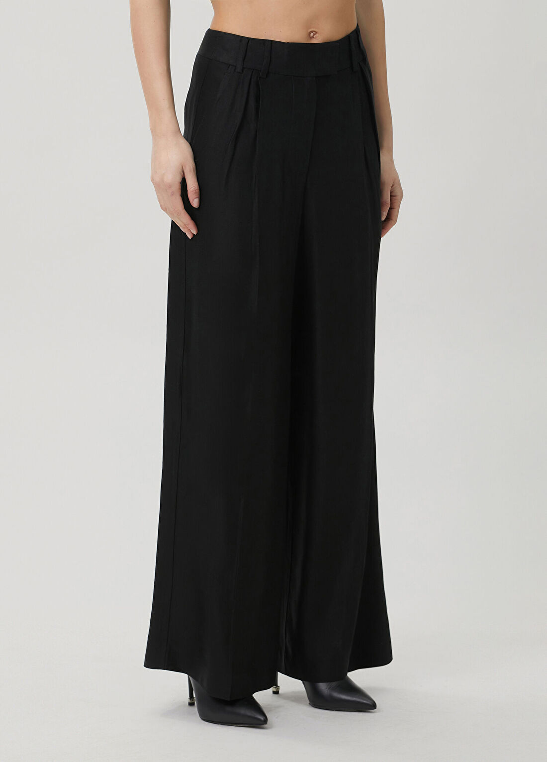 AllSaints Charley Siyah Pantolon görsel 3