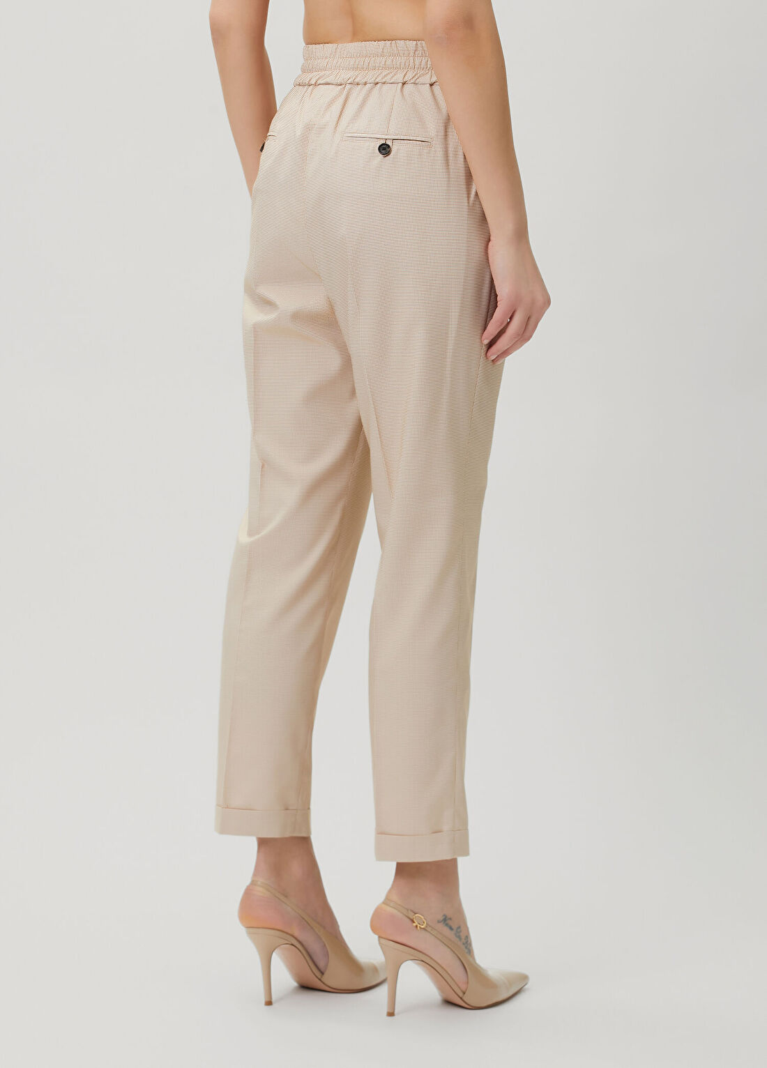 Kiton Bej Pötikareli Pantolon görsel 4