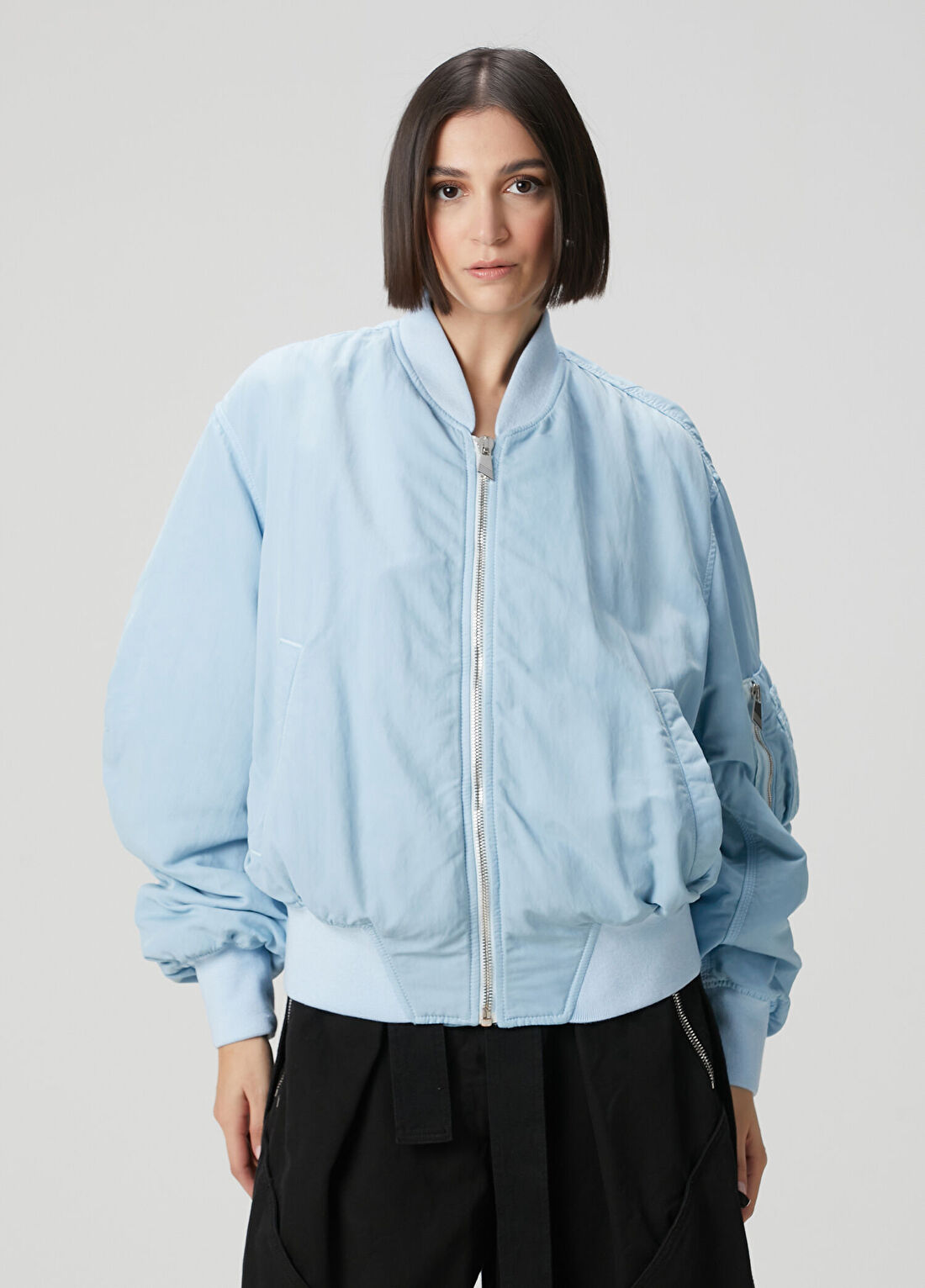 The Attico Mavi Bomber Ceket