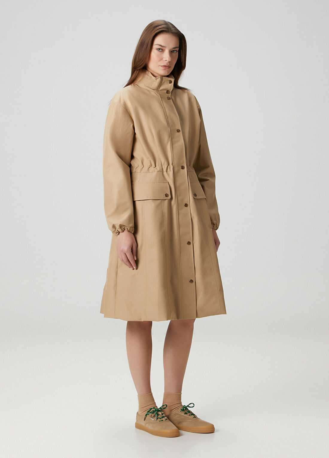 Moncler Rhododendron Long Bej Pardösü görsel 3