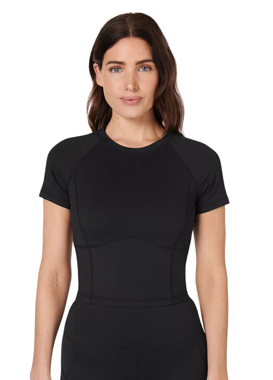 Sweaty Betty All Day Siyah Kısa Kollu Kadın T-Shirt görsel 2