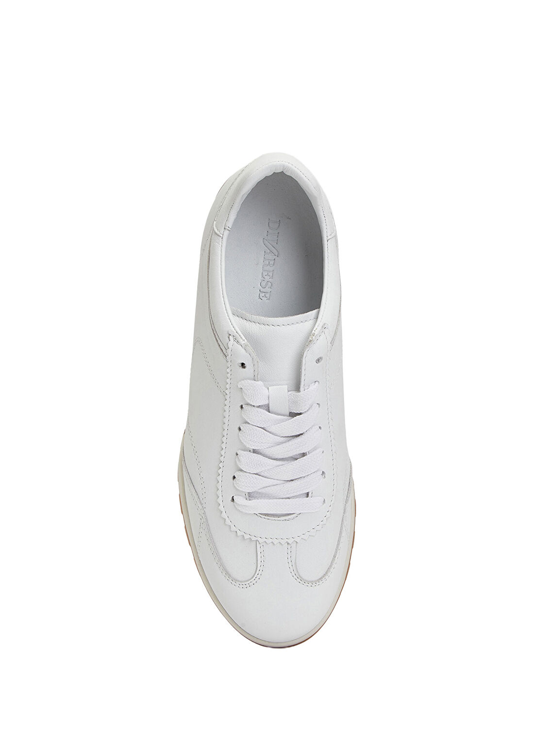 Divarese Beyaz Rahat Kadın Deri Sneaker görsel 4