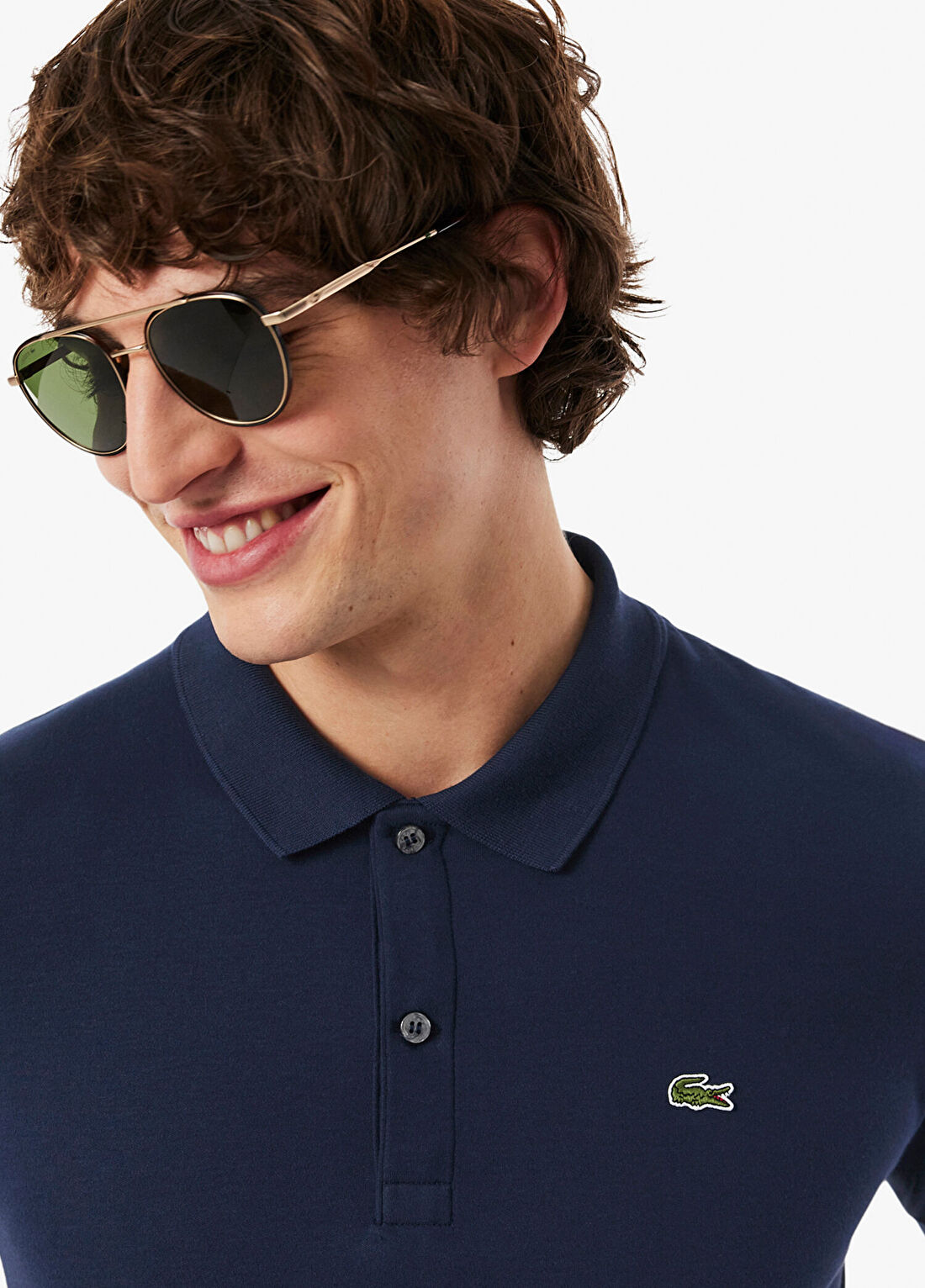 Lacoste Lacivert Polo Yaka Regular Fit Kısa Kollu Erkek T-Shirt görsel 2