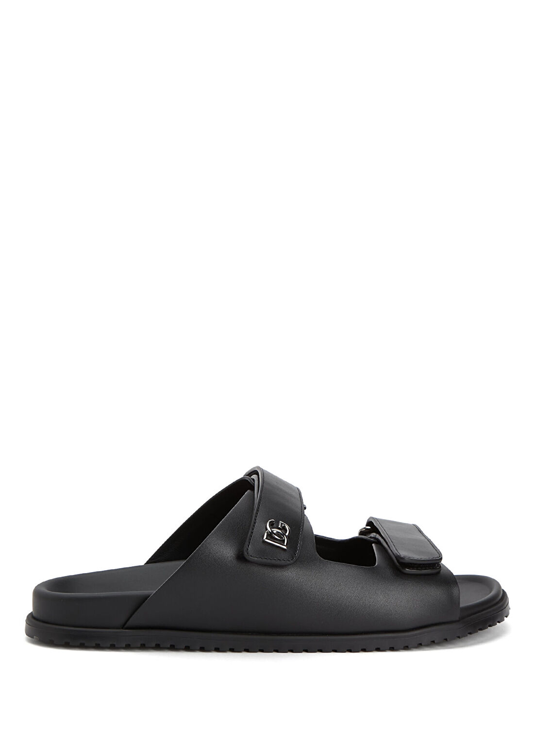 Dolce&Gabbana Siyah Erkek Deri Sandalet
