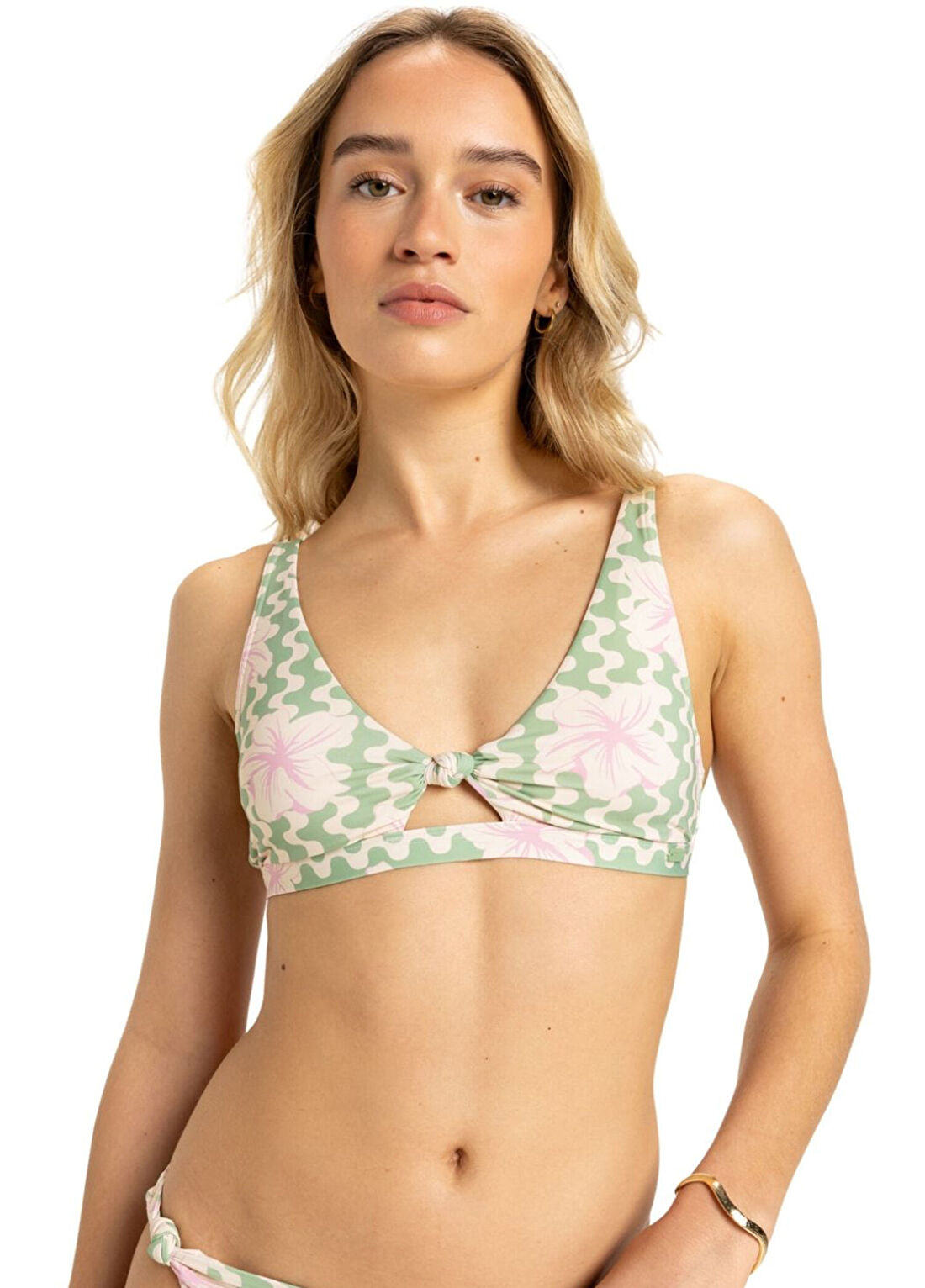 Roxy Hibiscus Daze Elong Tri Bra Kadın Bikini Üstü görsel 2
