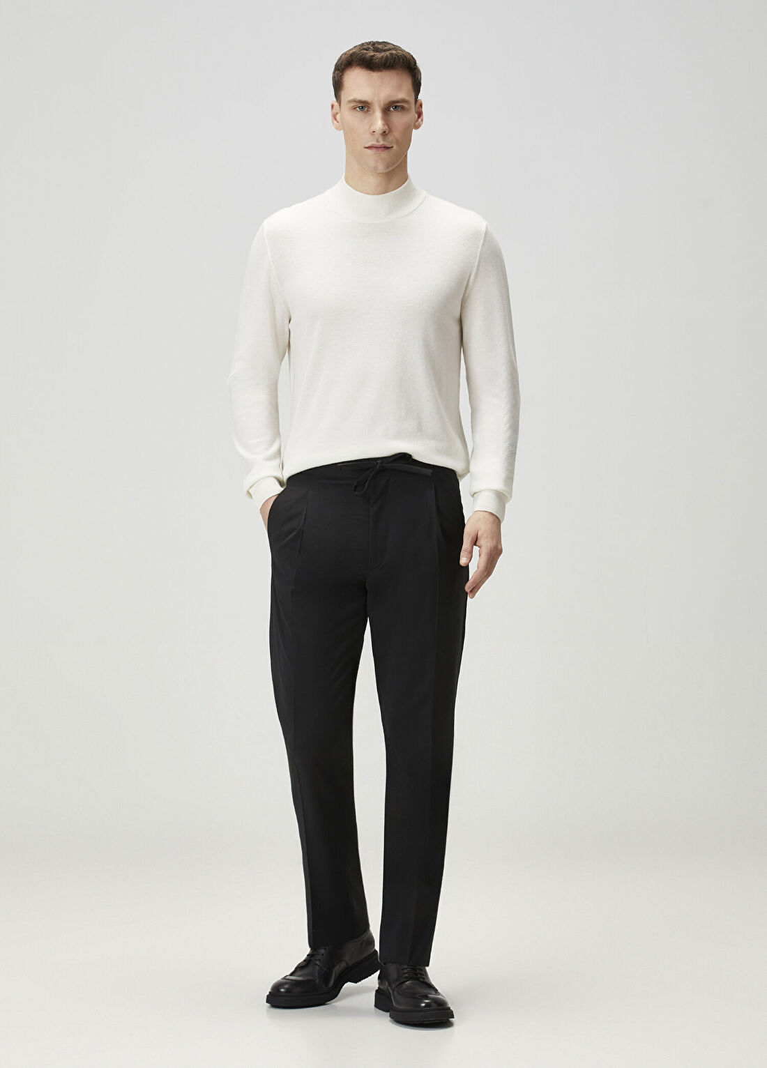 Lardini Siyah Beli Kordonlu Pantolon