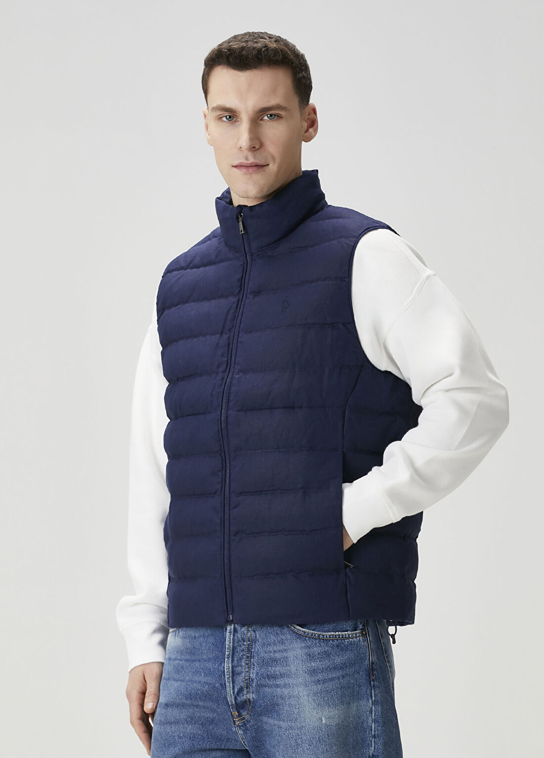 Polo Ralph Lauren Lacivert Puff Keten Yelek