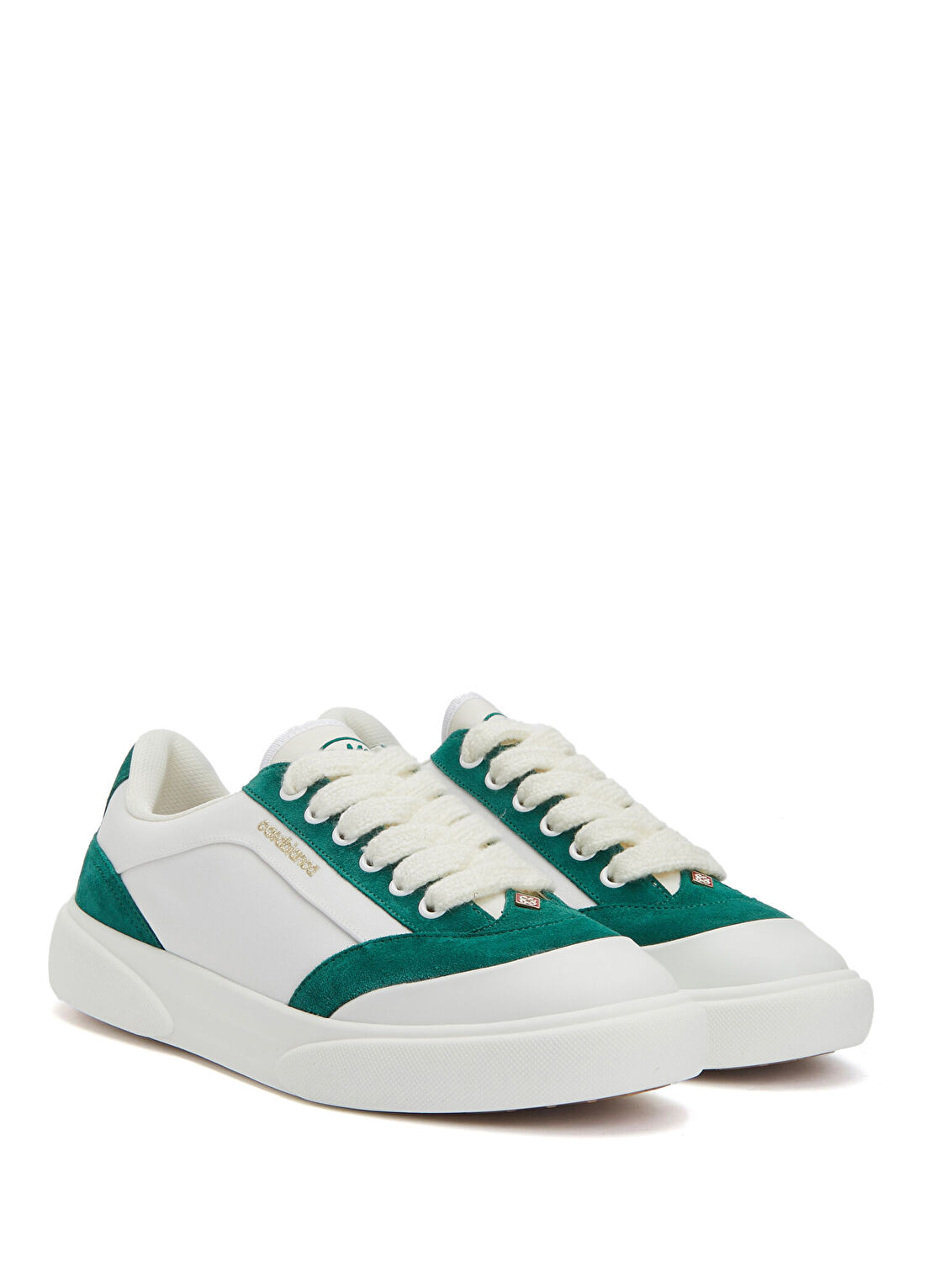 Casablanca Del Mar Beyaz Yeşil Erkek Deri Sneaker görsel 2