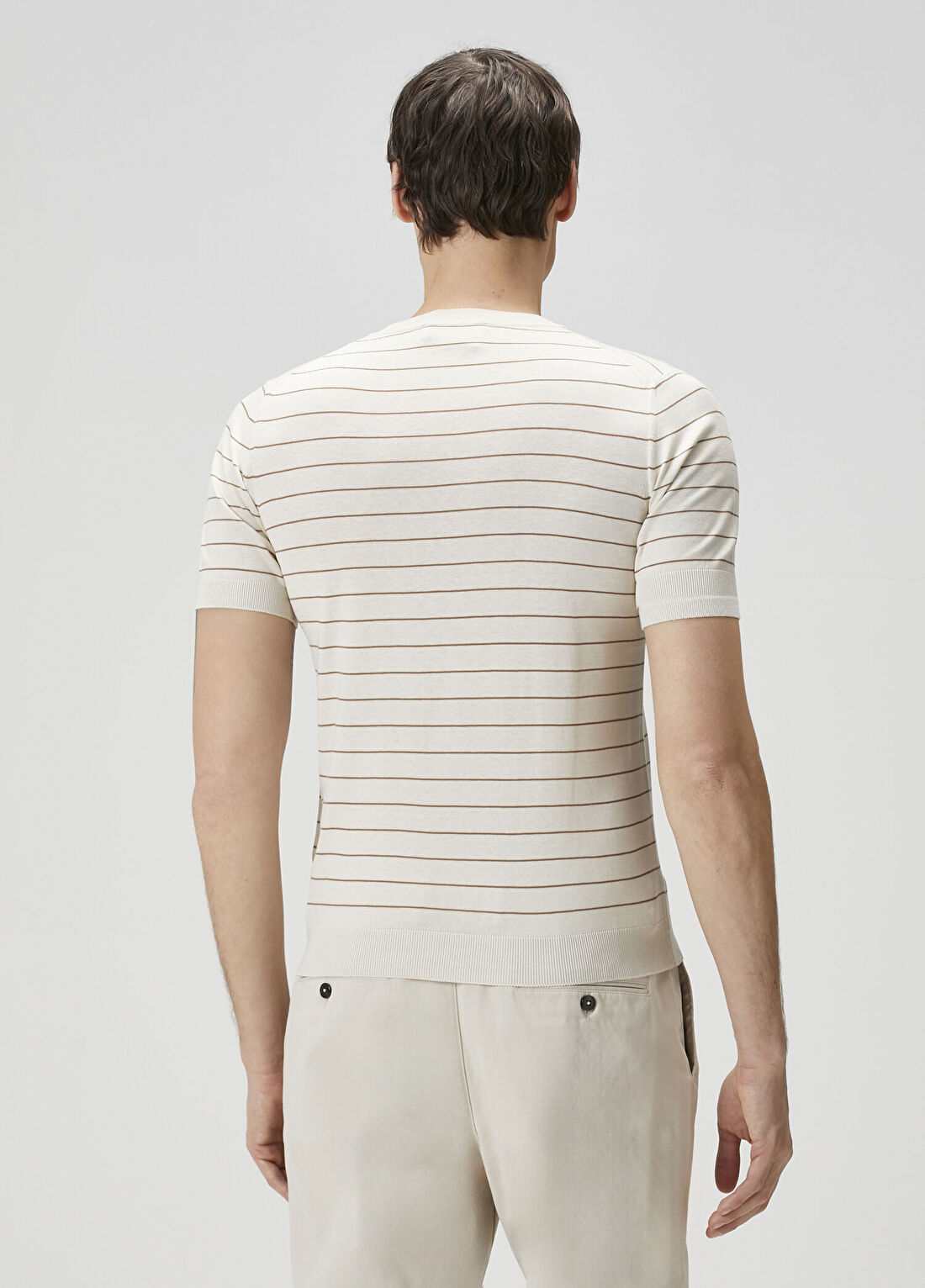 Lardini Çok Renkli İpek T-shirt görsel 4