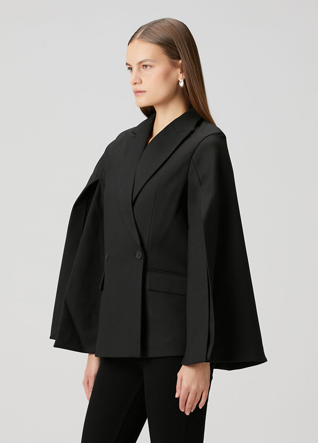 AllSaints Luna Siyah Blazer görsel 3