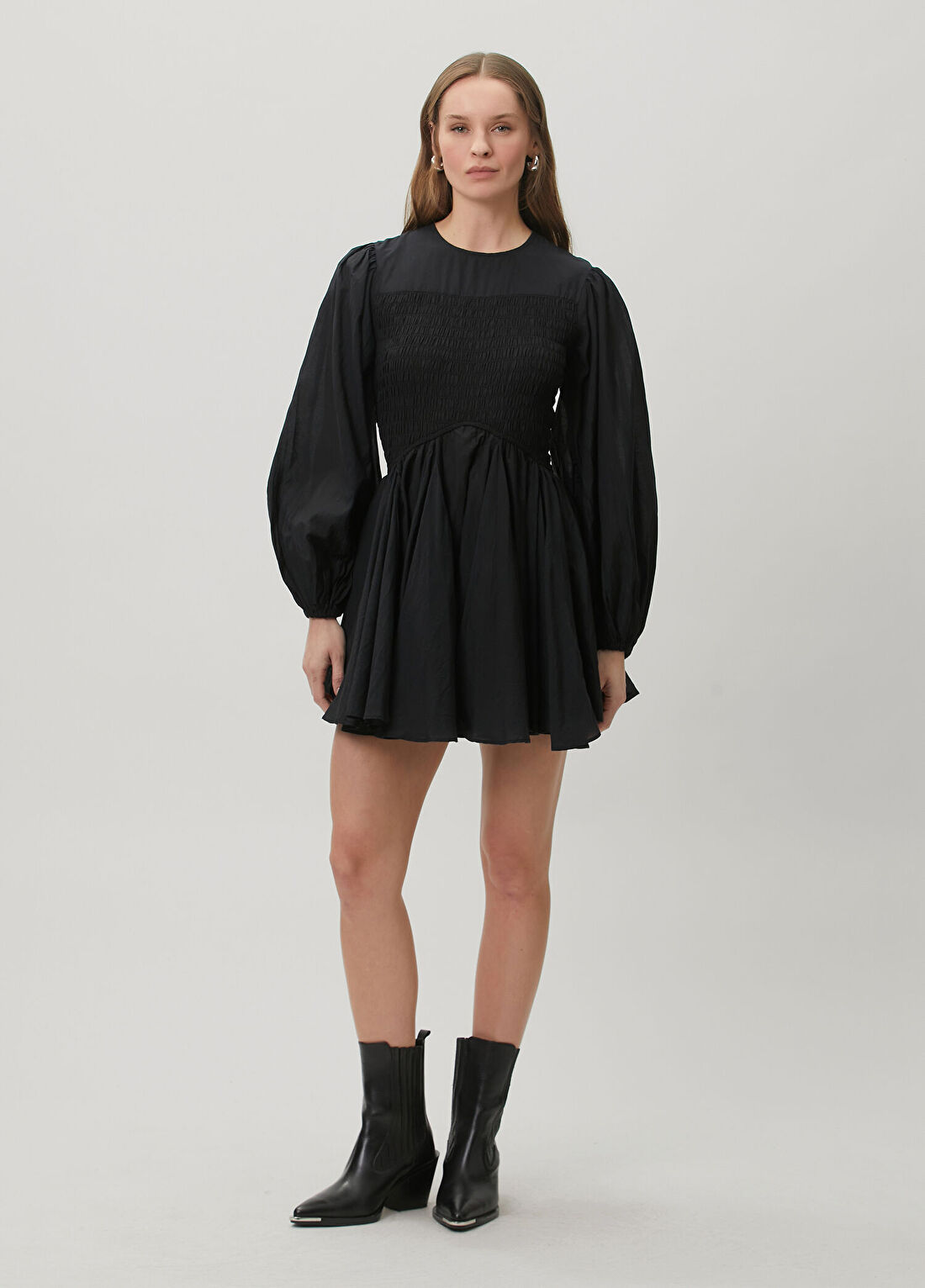 AllSaints Siyah Mini Elbise görsel 2