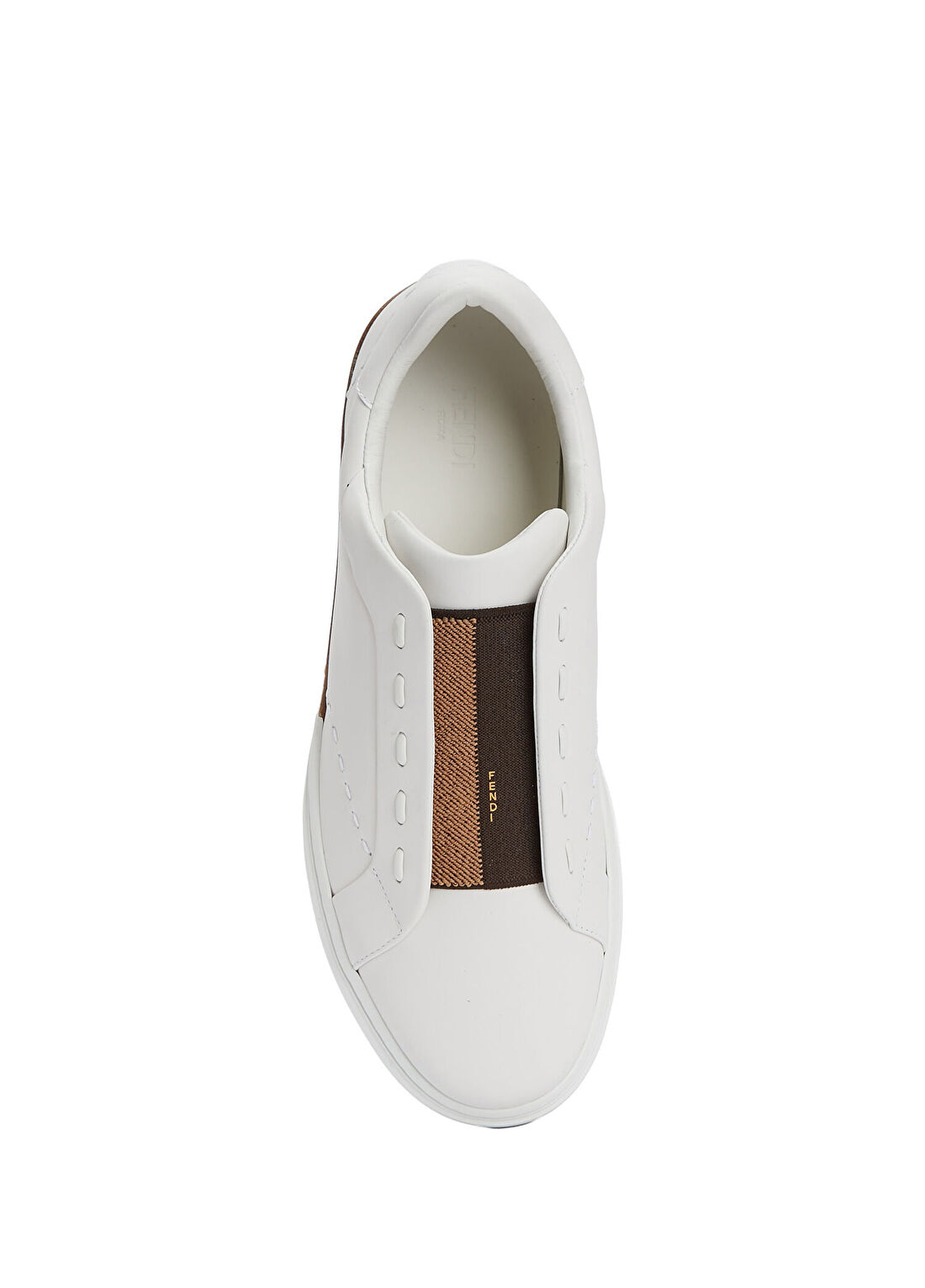 Fendi Beyaz Erkek Deri Sneaker görsel 4