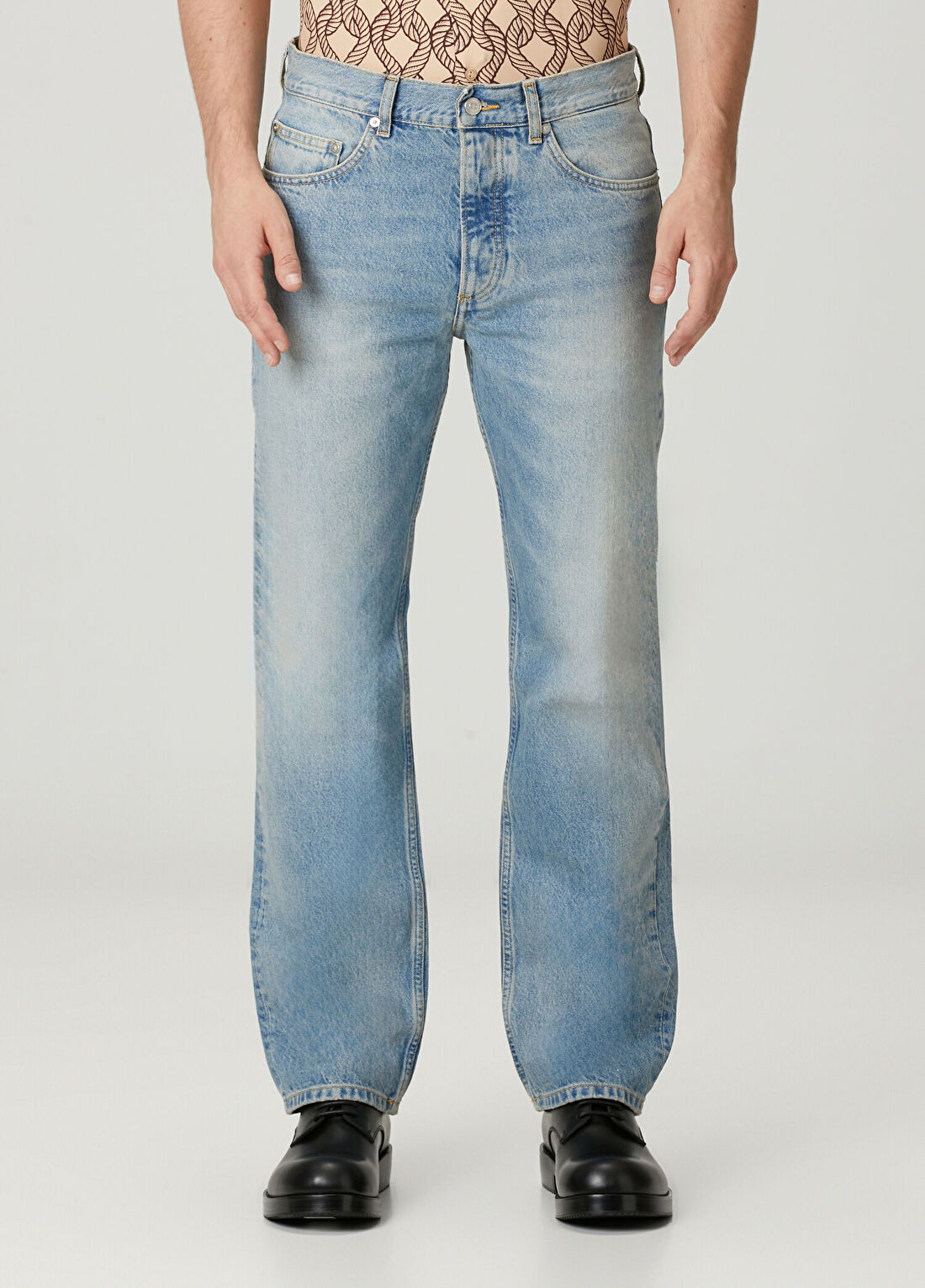 Sandro Regular Fit Mavi Jean Pantolon görsel 2