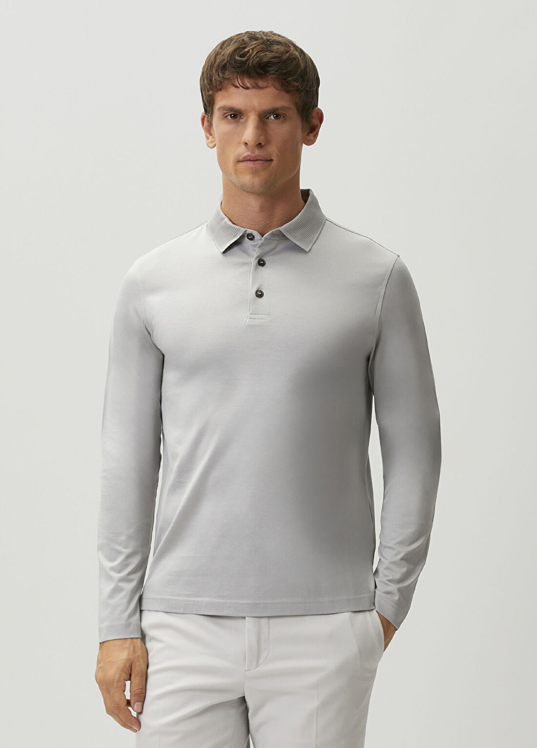 Pal Zileri Açık Gri Polo Yaka T-shirt