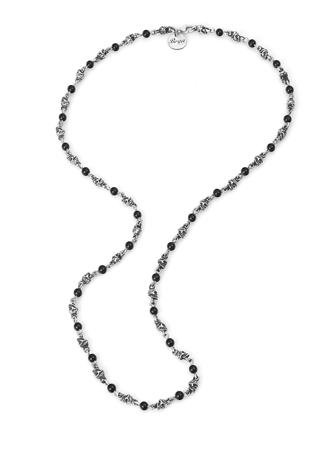 Boga Skull Chain Erkek Gümüş Kolye