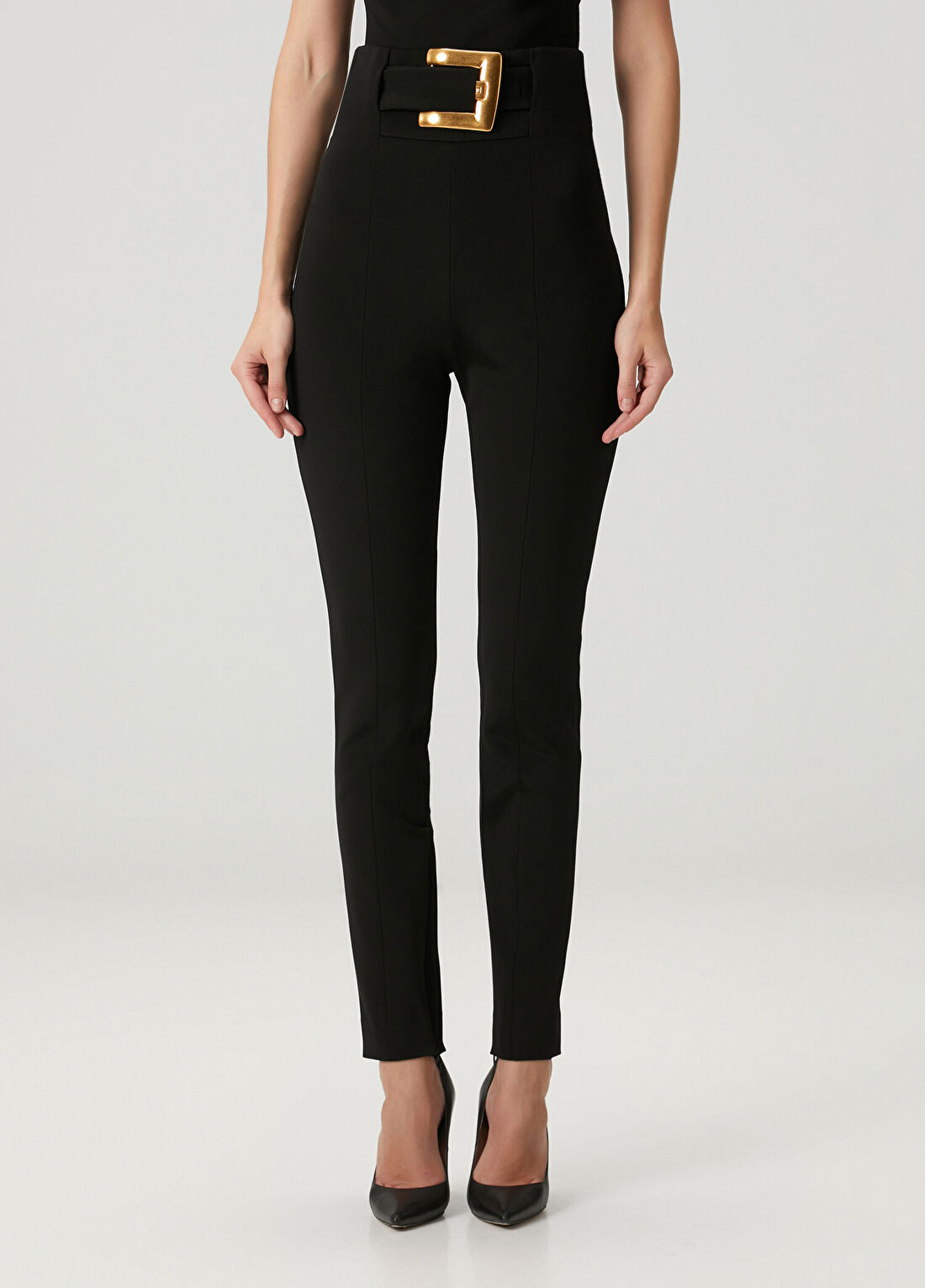 Balmain Siyah Kemerli Pantolon görsel 2