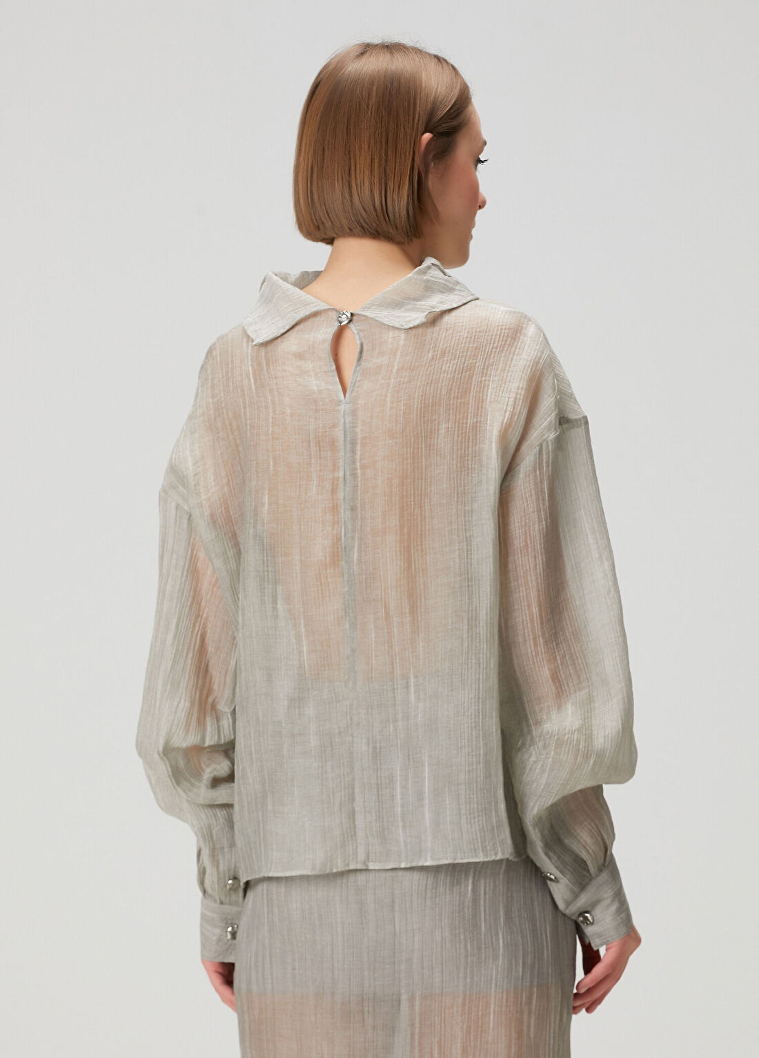 The Garment Delfi Gri Bluz görsel 4