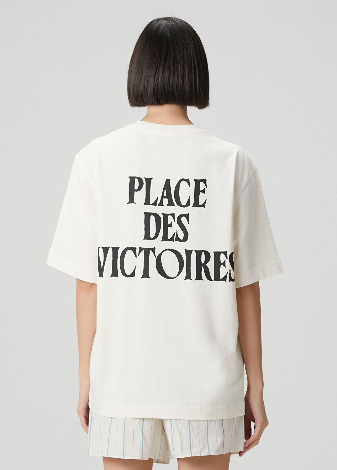 Ami Paris Beyaz Baskılı T-shirt görsel 4