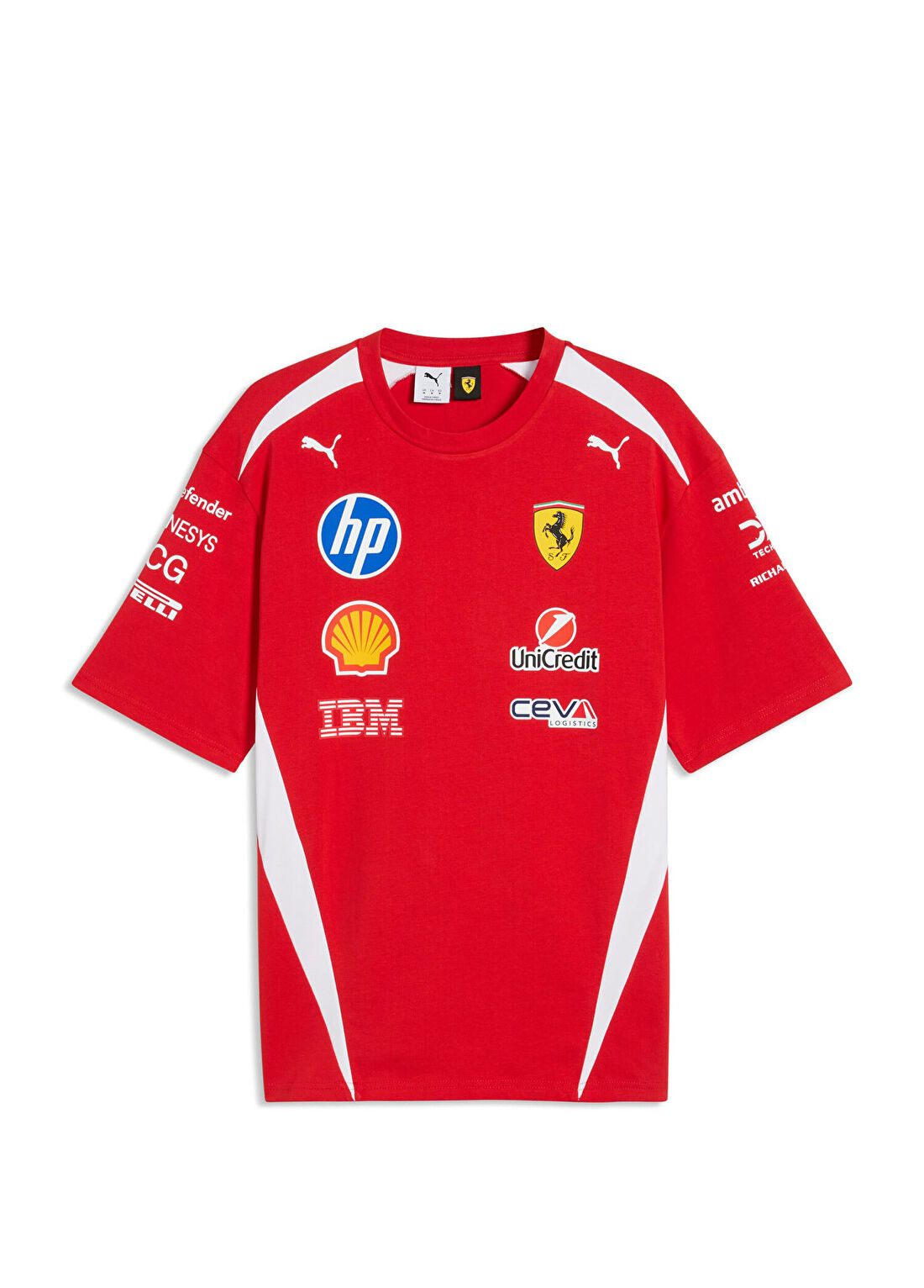 Puma Scuderia Ferrari Hp Drivers Puma Red Kısa Kollu Unisex T-Shirt
